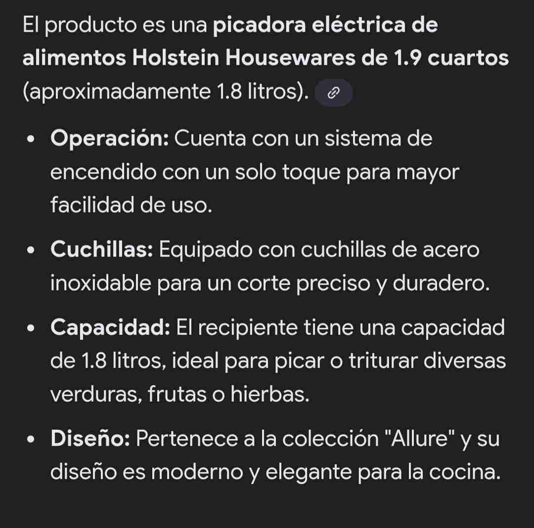 Picadora eléctrica Holstein 1.8 L - miniatura 2