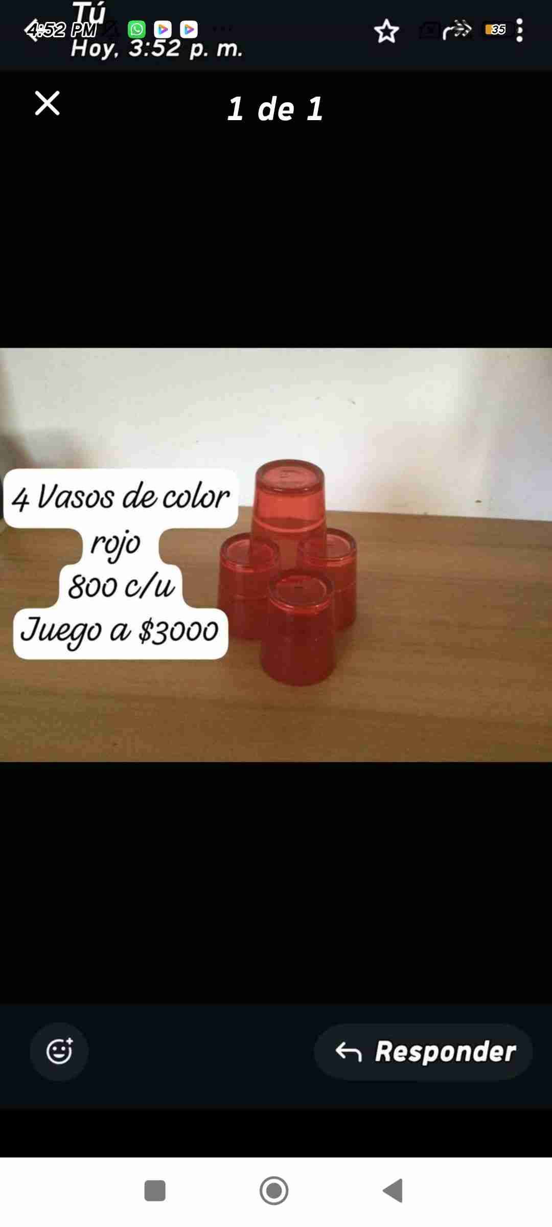 Juego de vasos rojos nuevos - miniatura 3