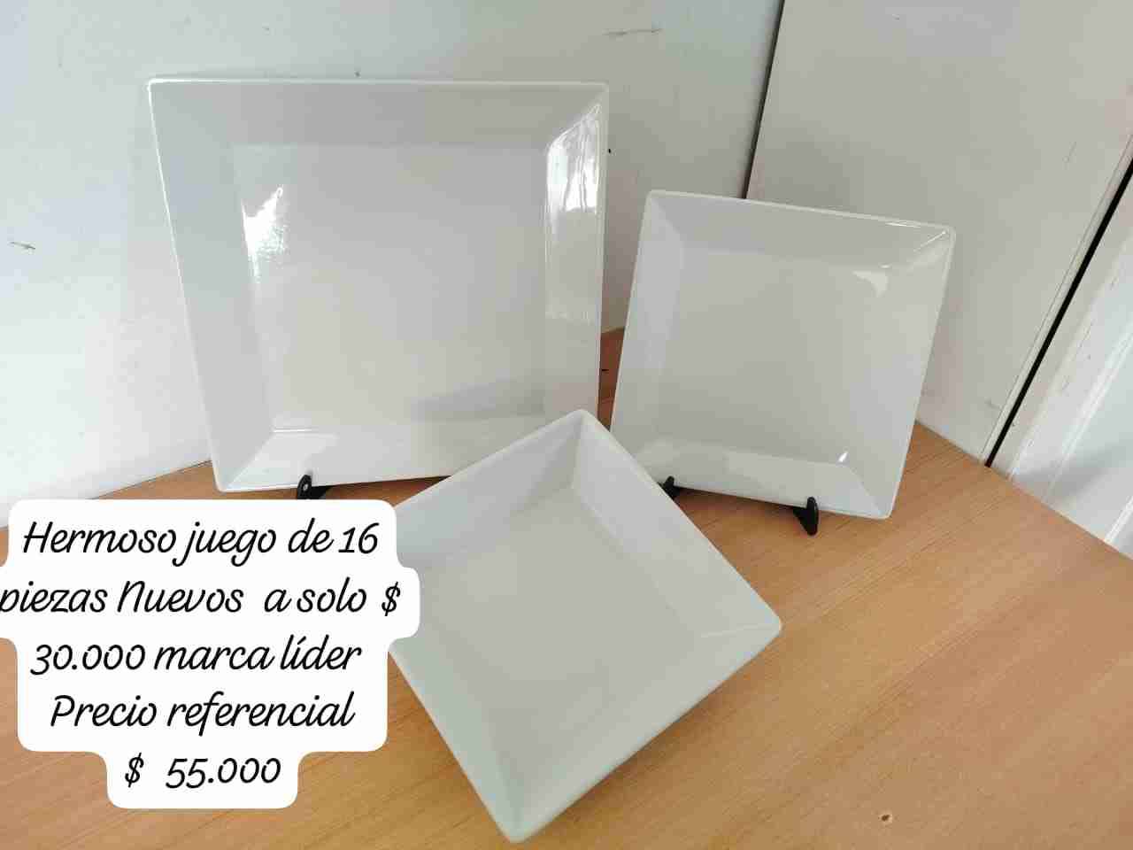 Juego completo de loza blanco