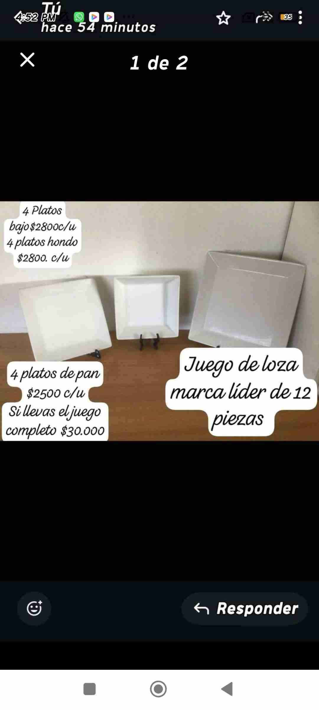 Juego completo de loza blanco - miniatura 3