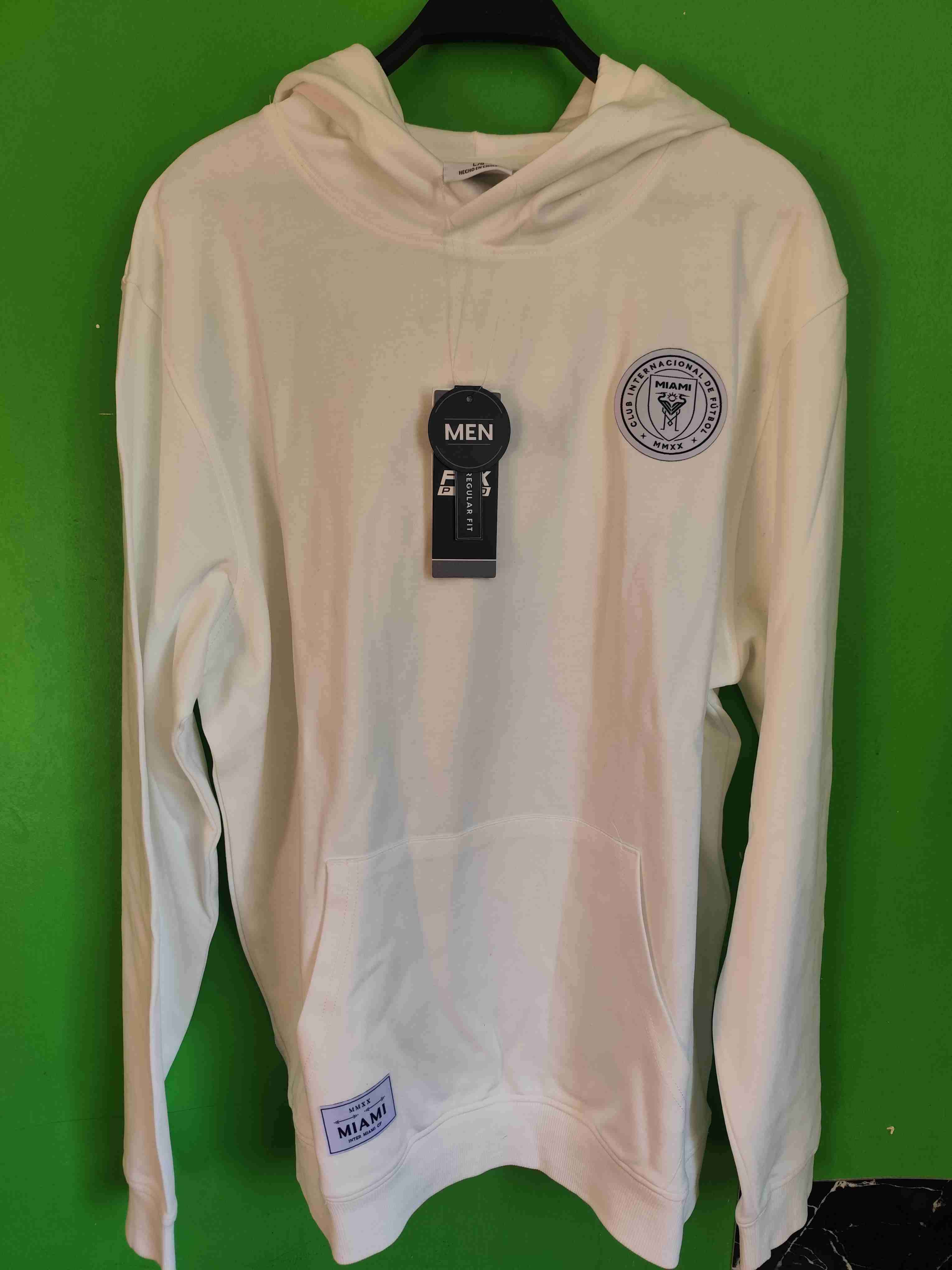 Polerón blanco con capucha Miami original