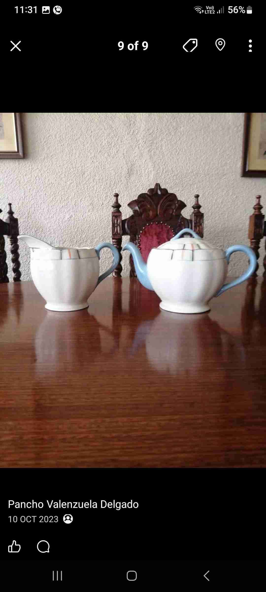 Juego de tetera y azucarera