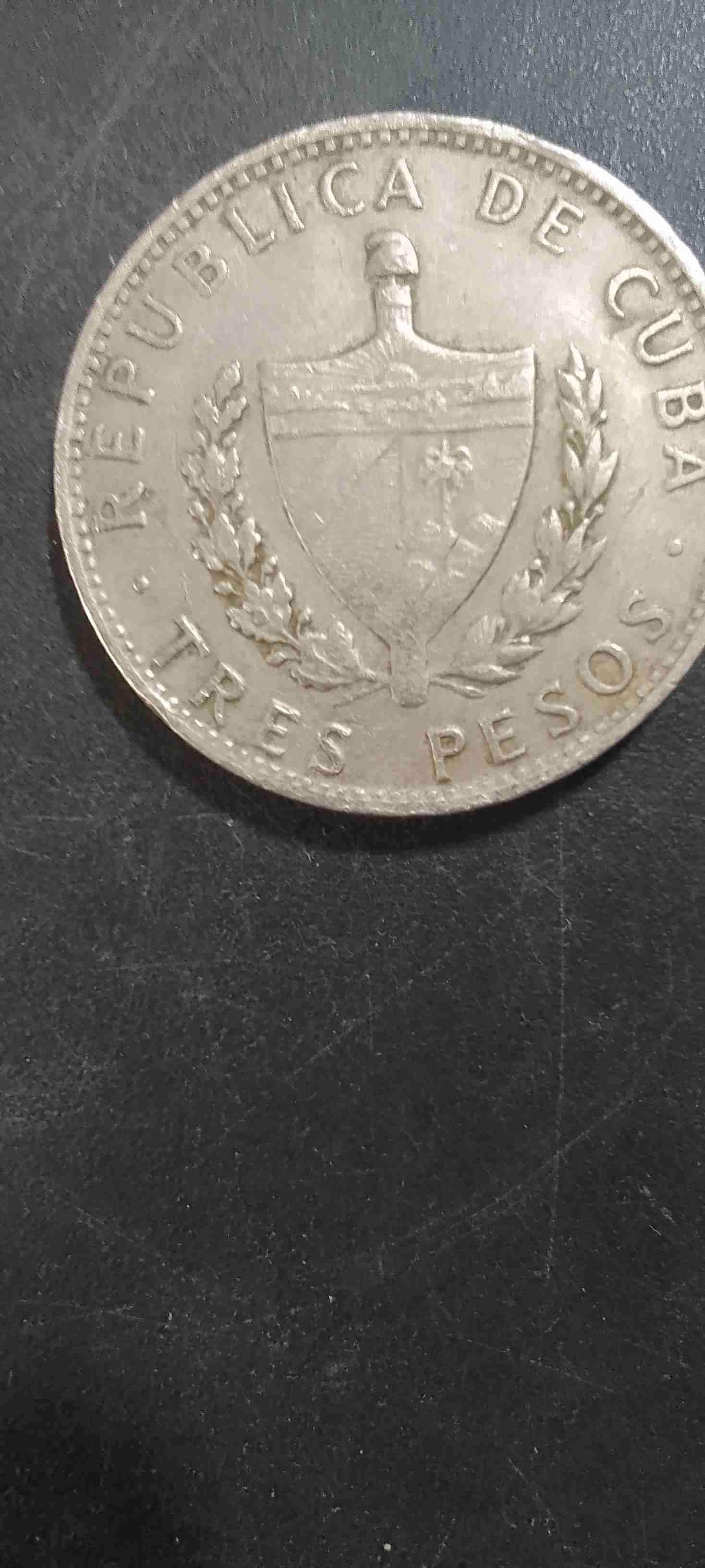 Moneda Cuba 3 pesos 1990 - miniatura 2