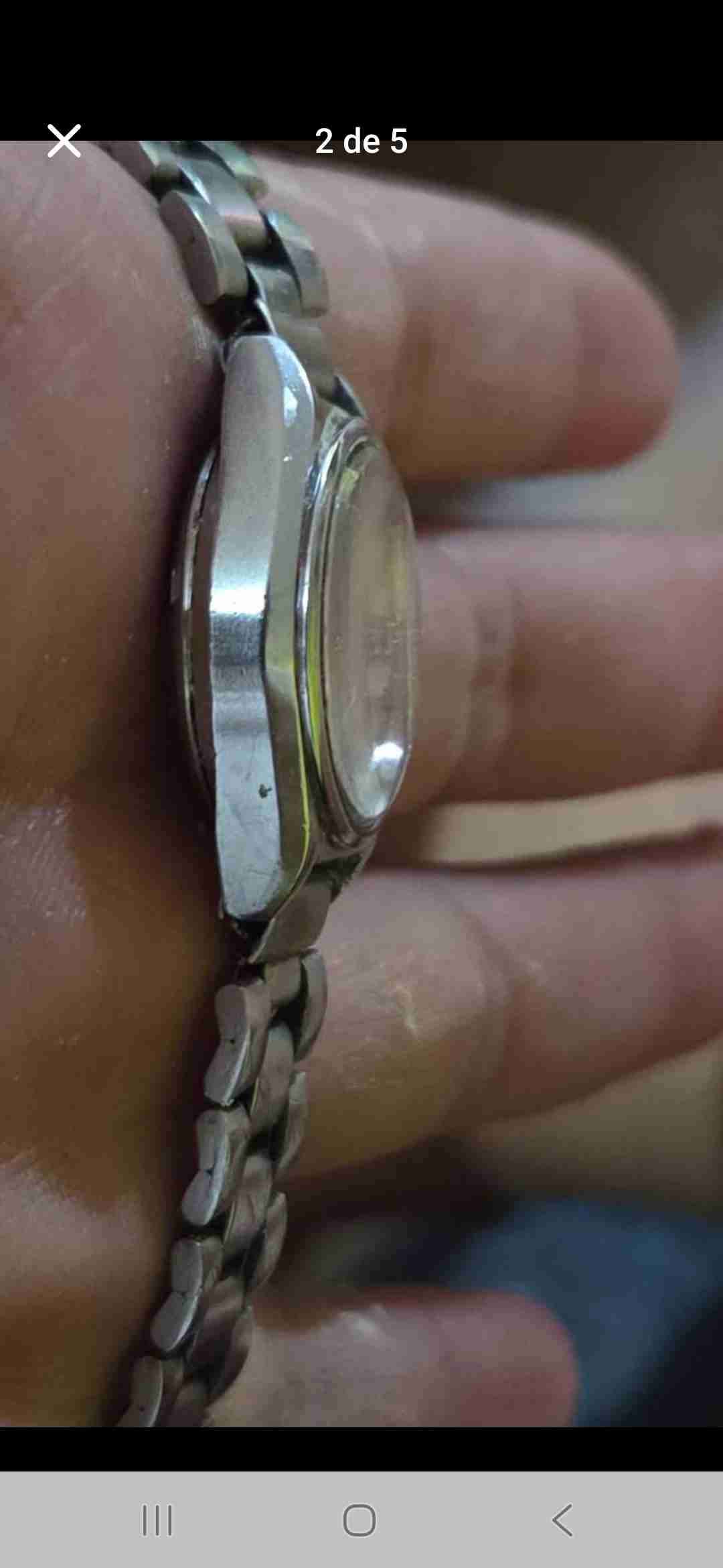 Reloj pulsera plateado - miniatura 3