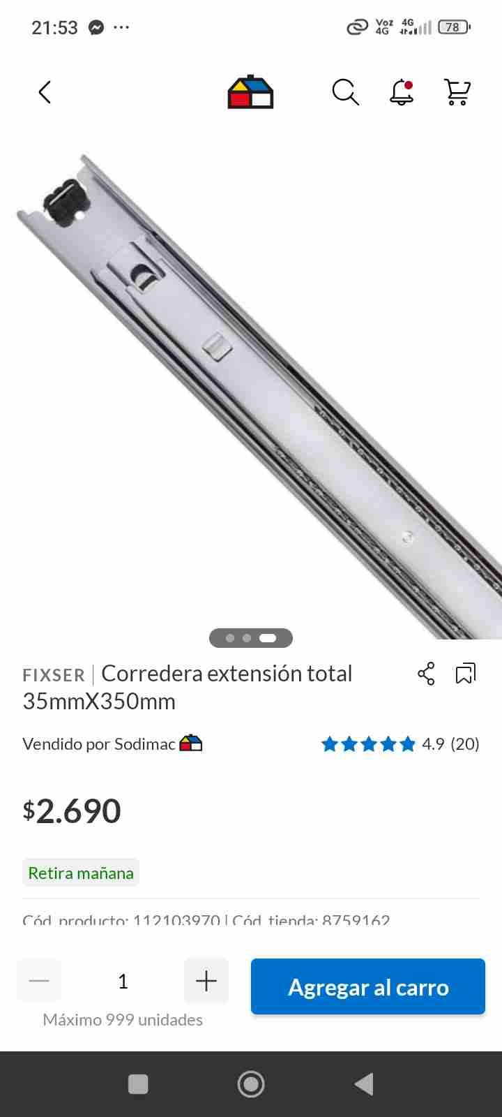 Corredera extensión total FIXSER