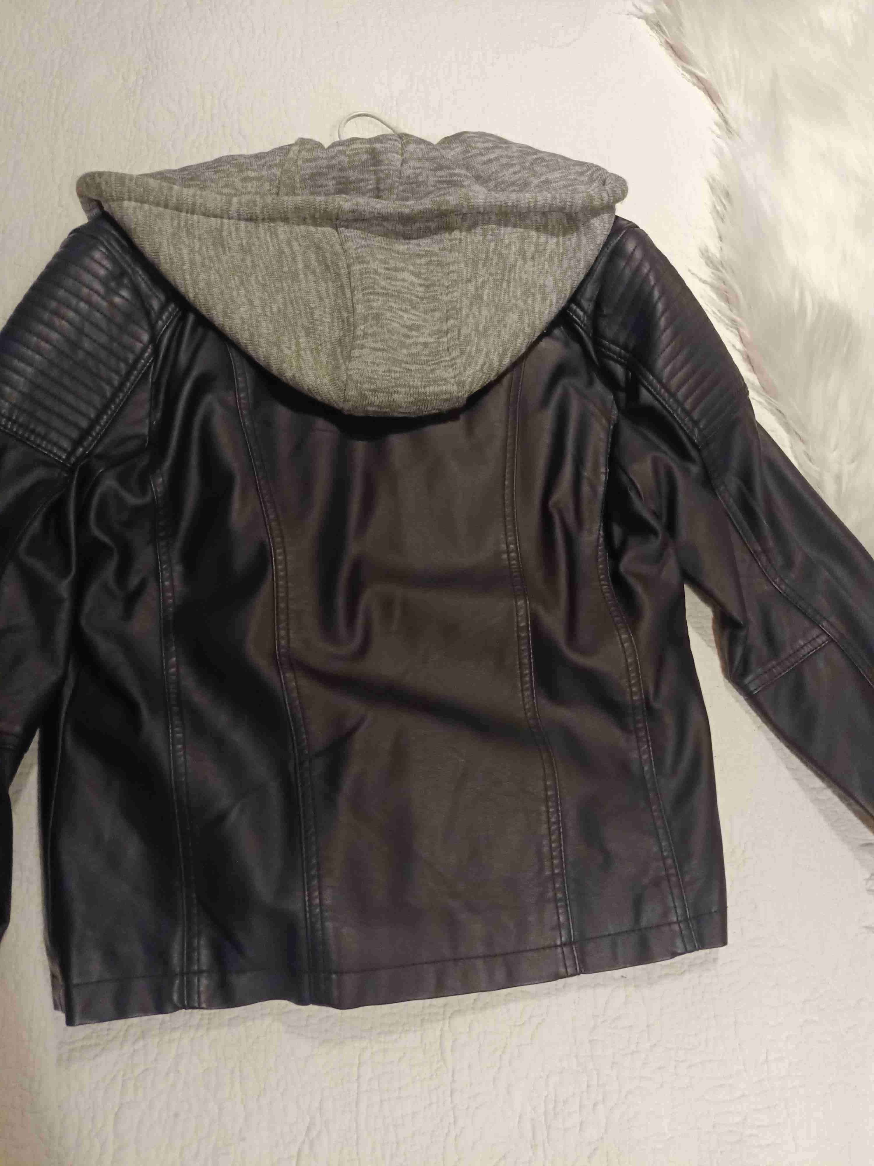 Chaqueta de cuero con capucha Wados - miniatura 2