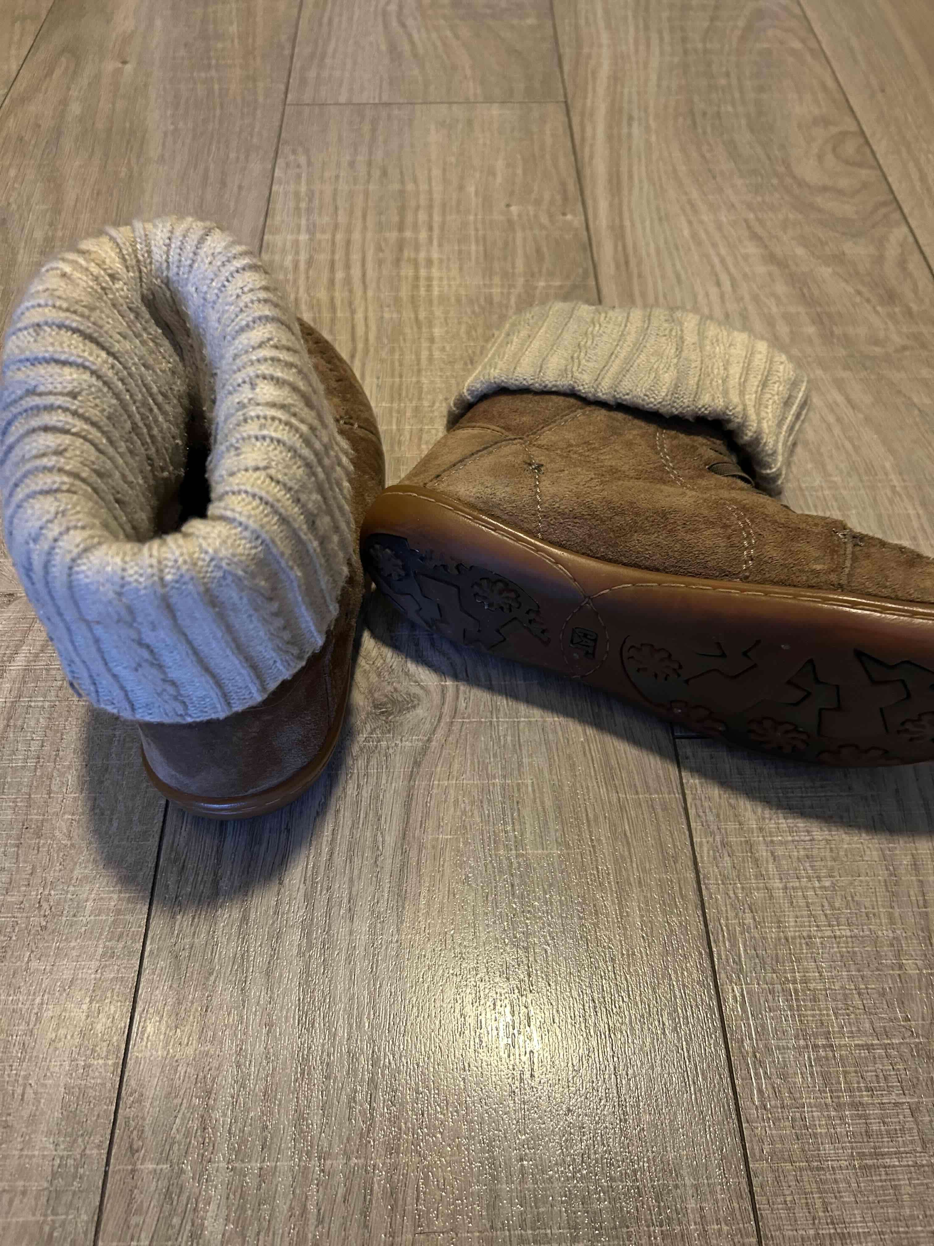 Botas de gamuza con puño tejido - miniatura 3