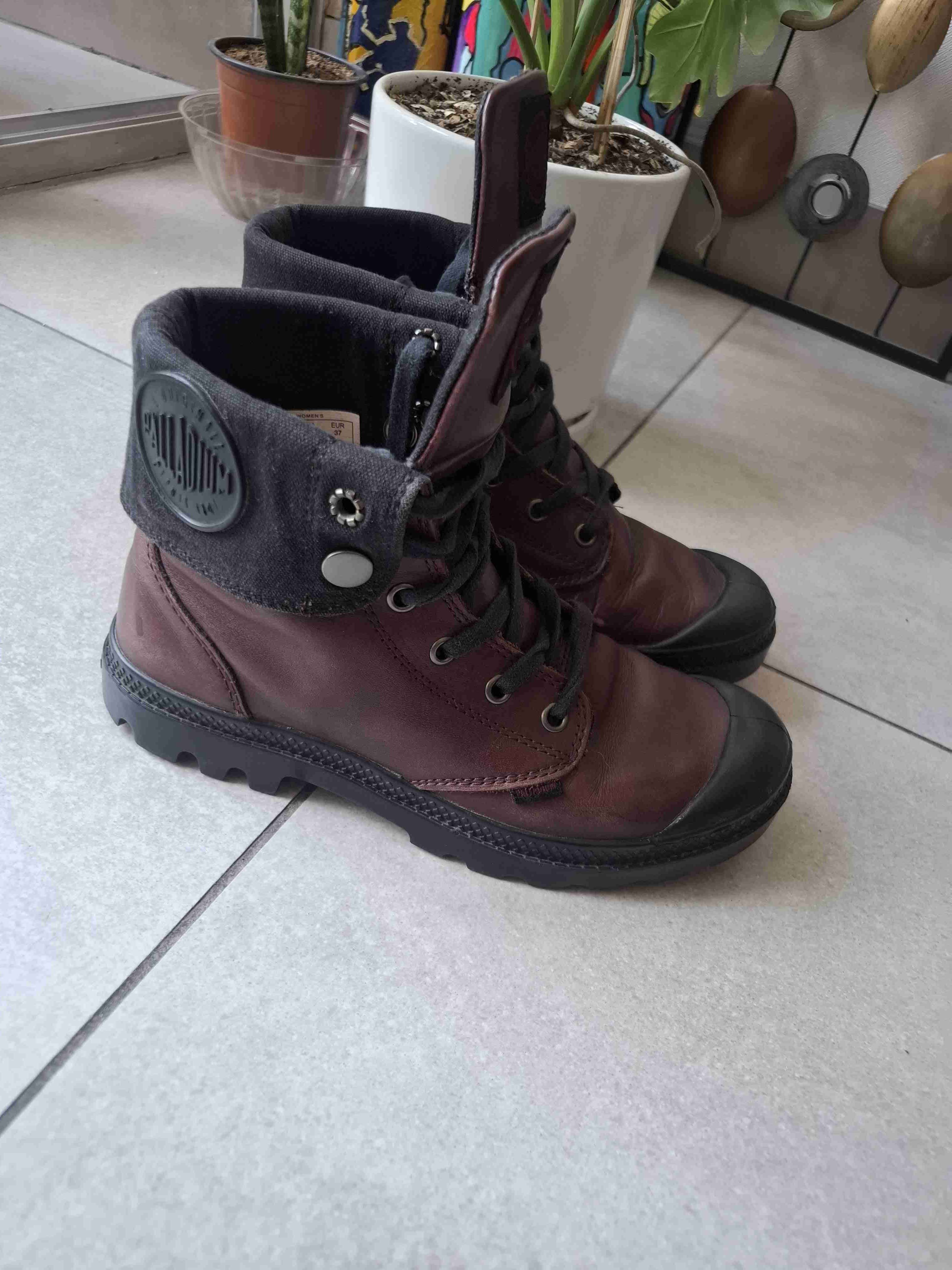 Botas marrones Palladium Baggy de cuero - miniatura 2