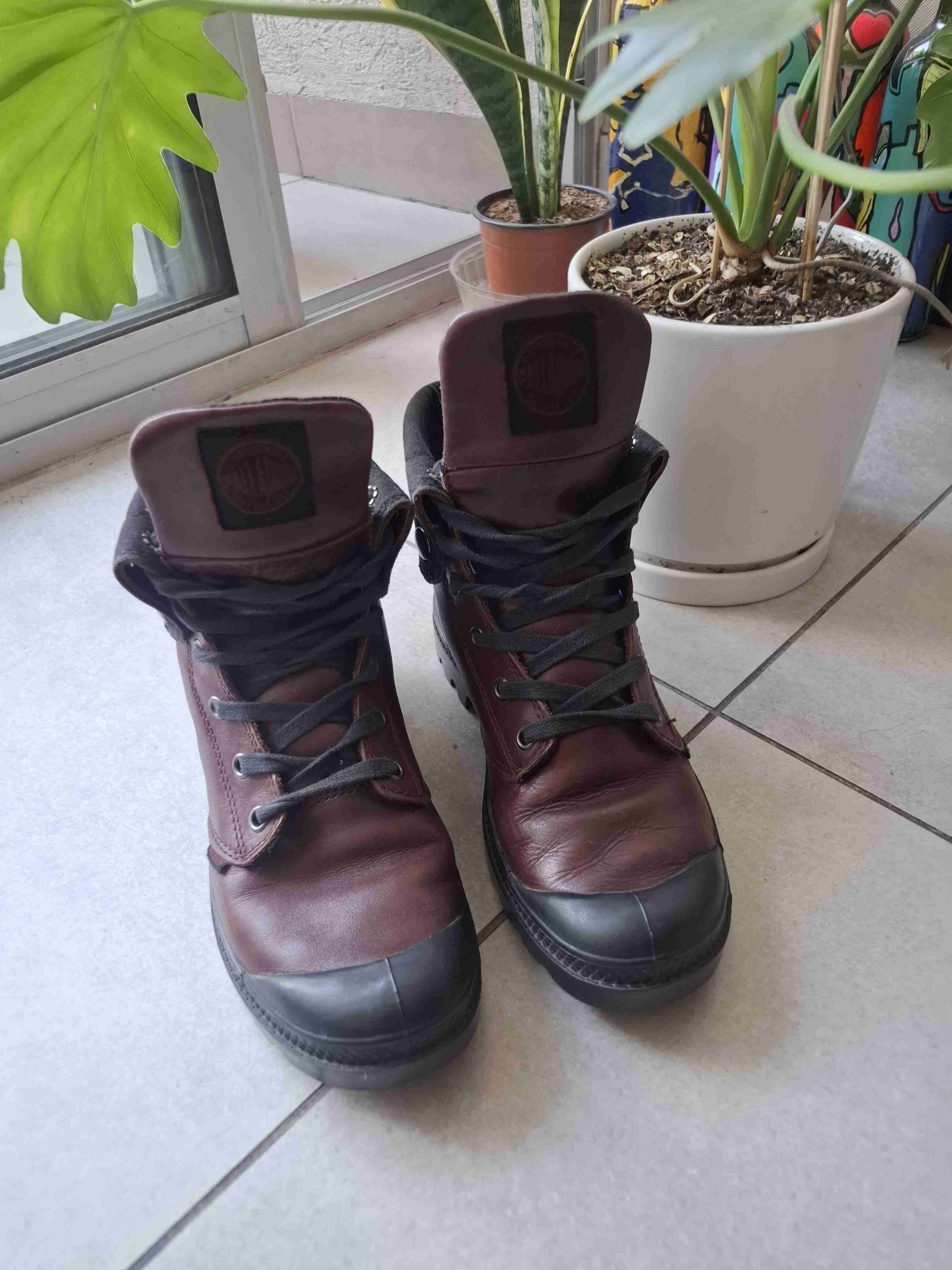 Botas marrones Palladium Baggy de cuero - miniatura 4