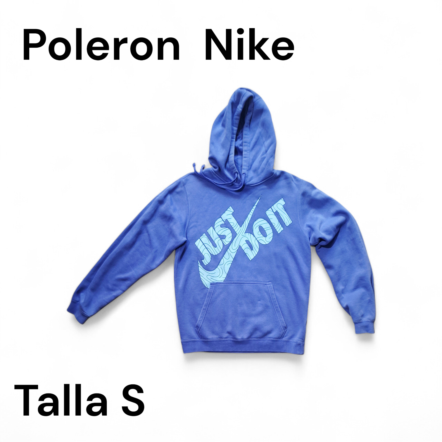 Polerón Nike azul con capucha