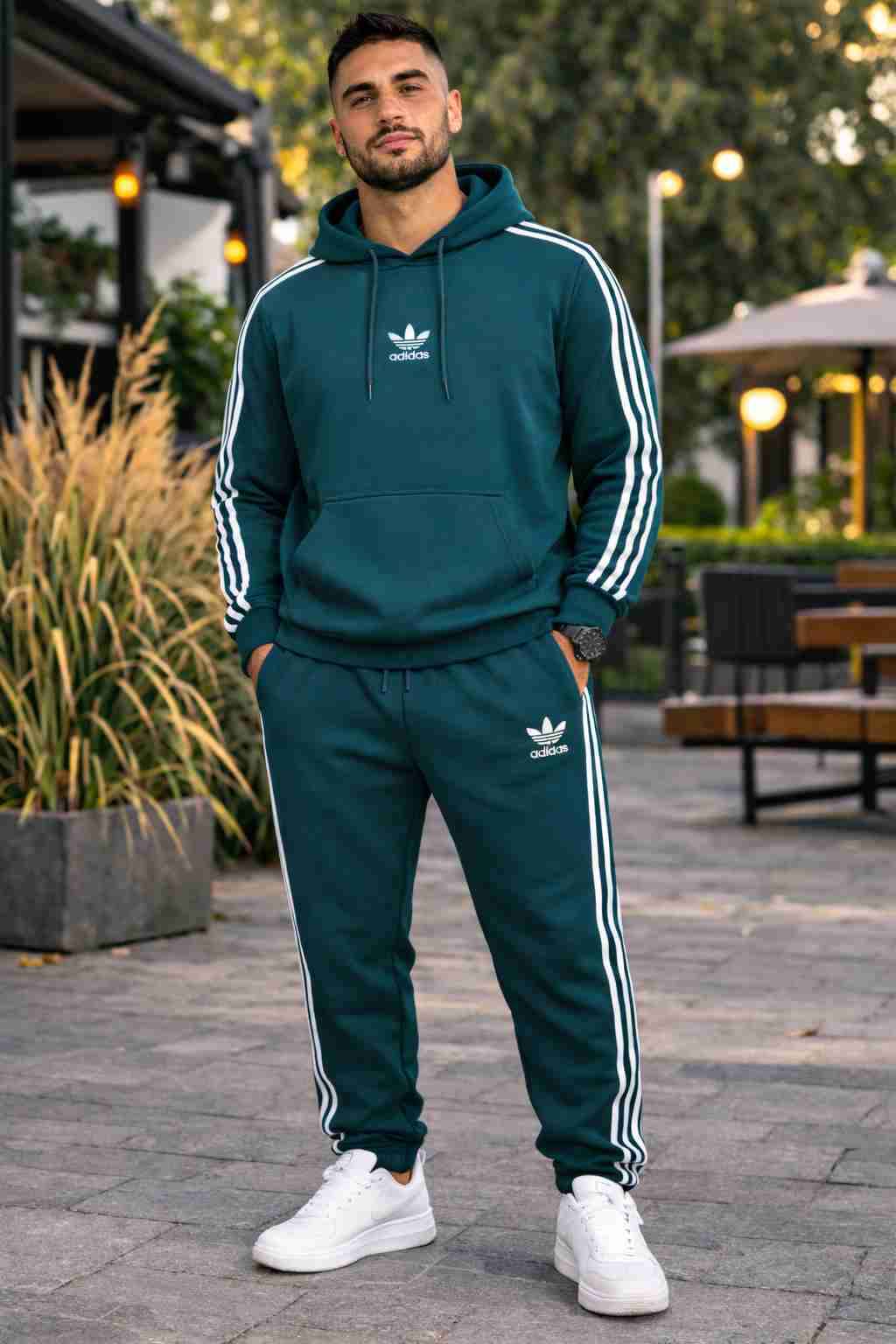 Buzo deportivo verde Adidas