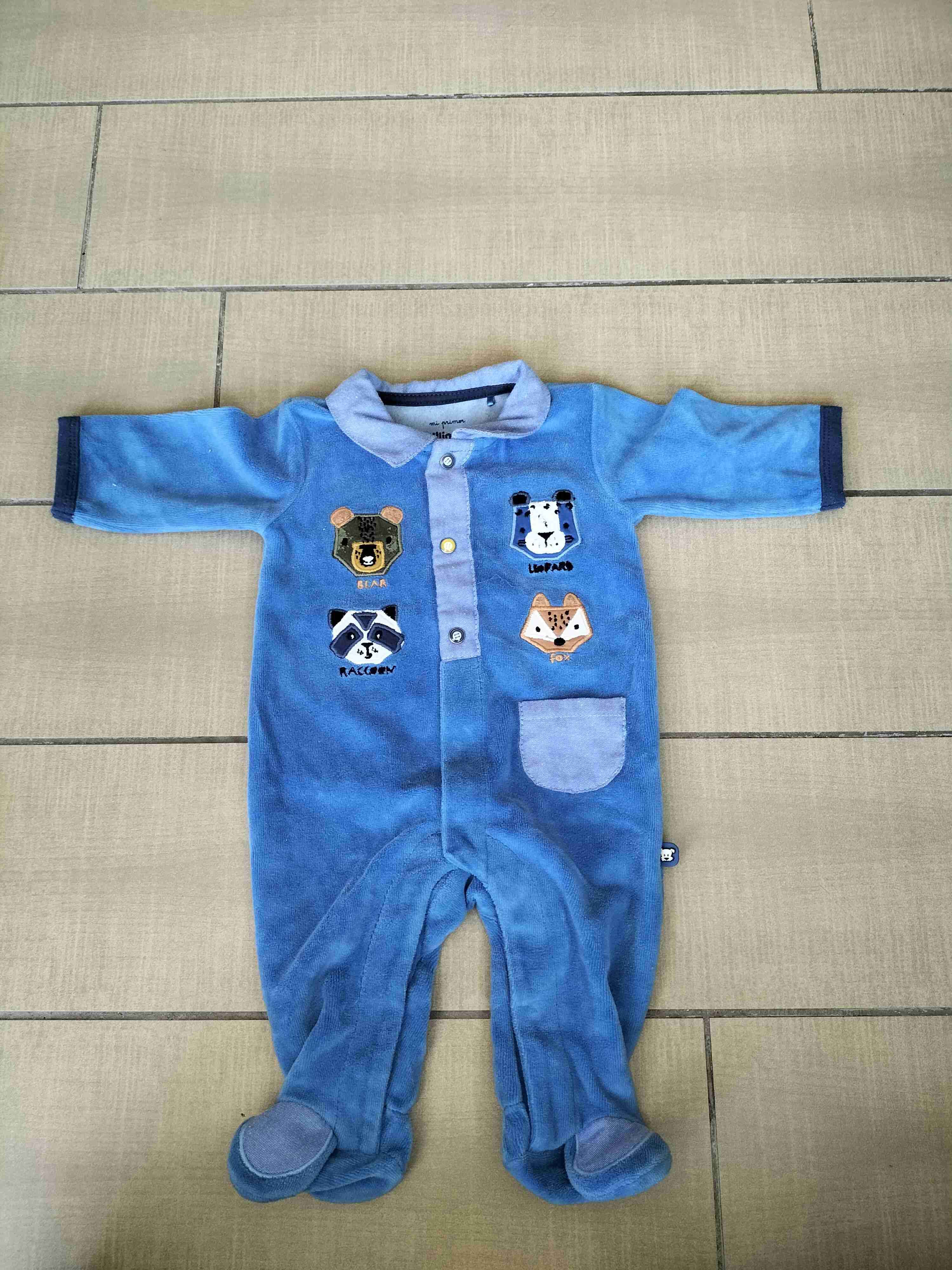 Pijama azul pillin 0 meses