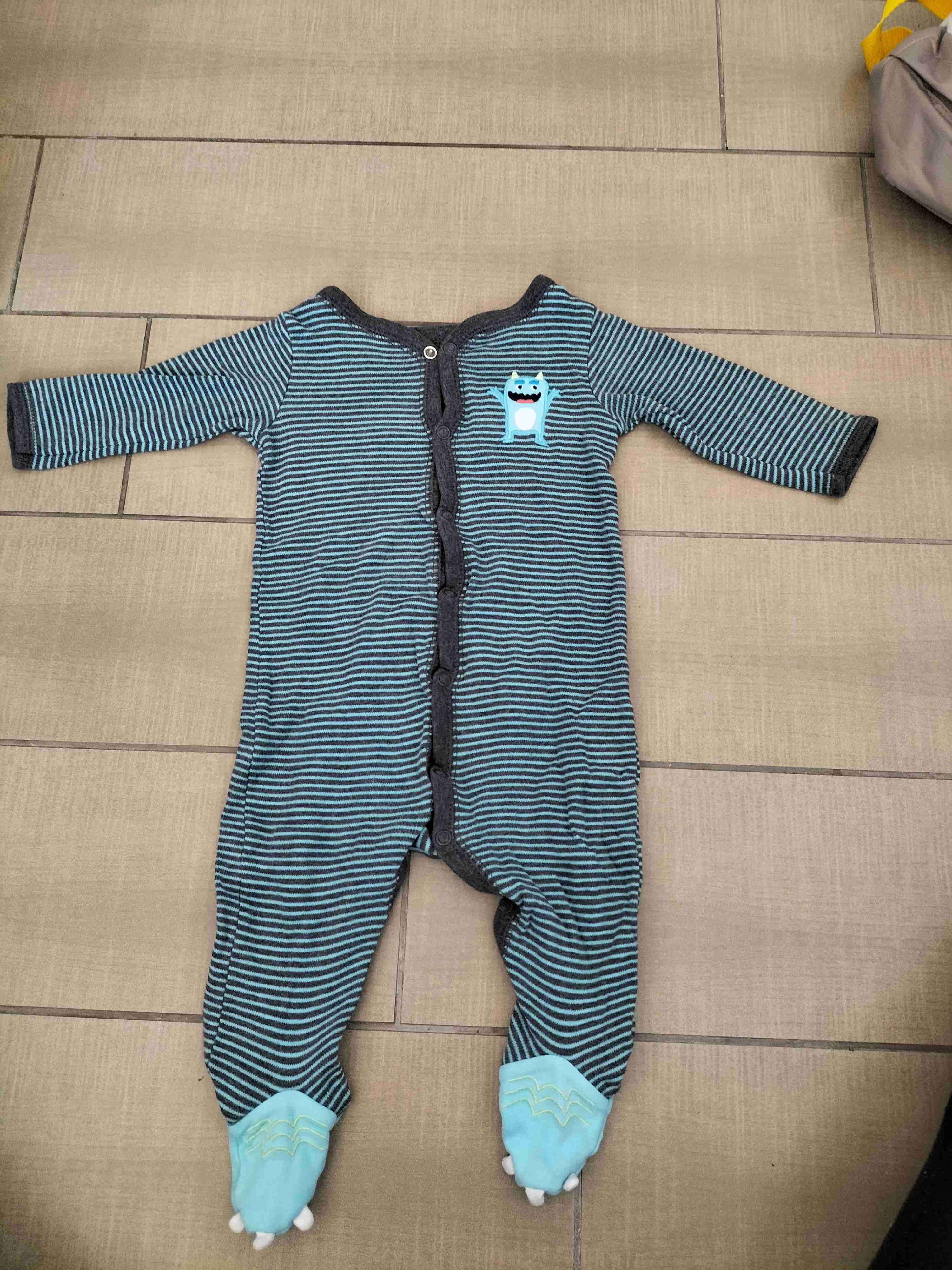 Enterito bebé rayado azul