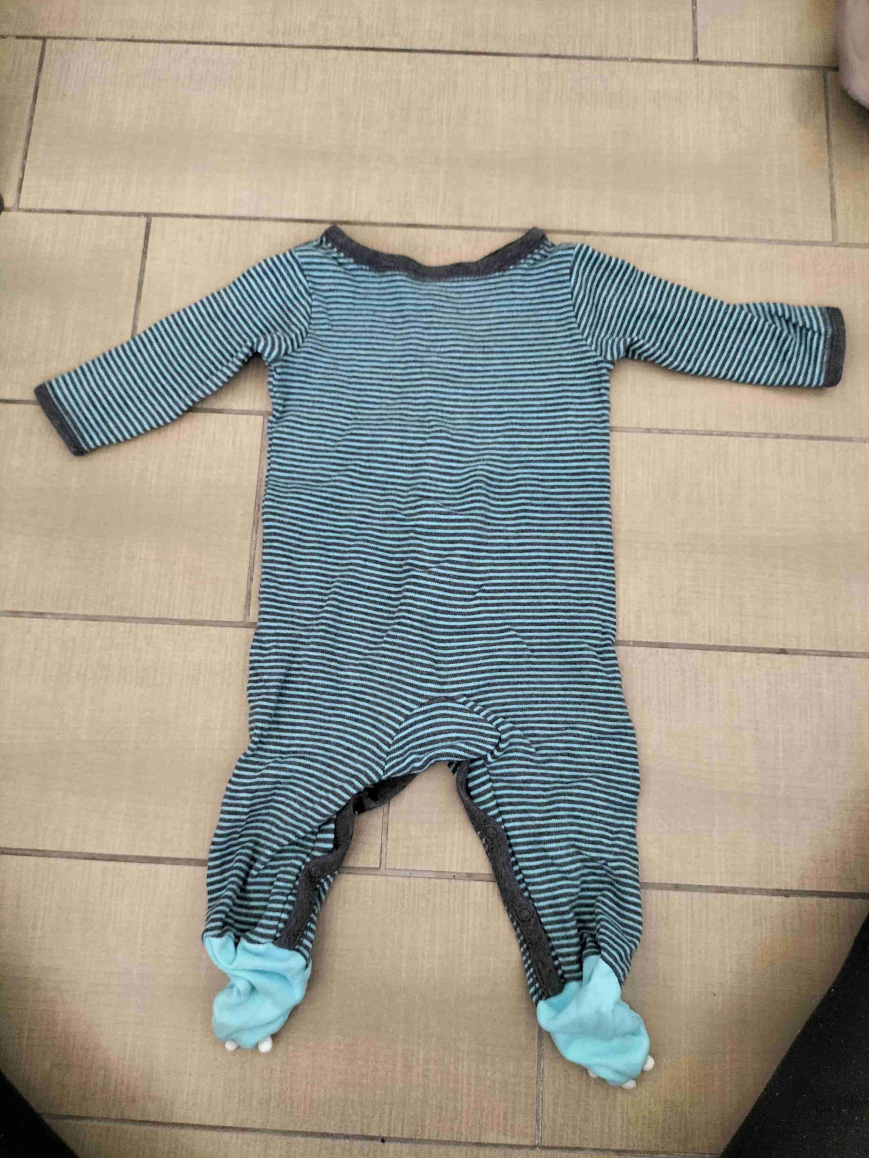 Enterito bebé rayado azul - miniatura 2