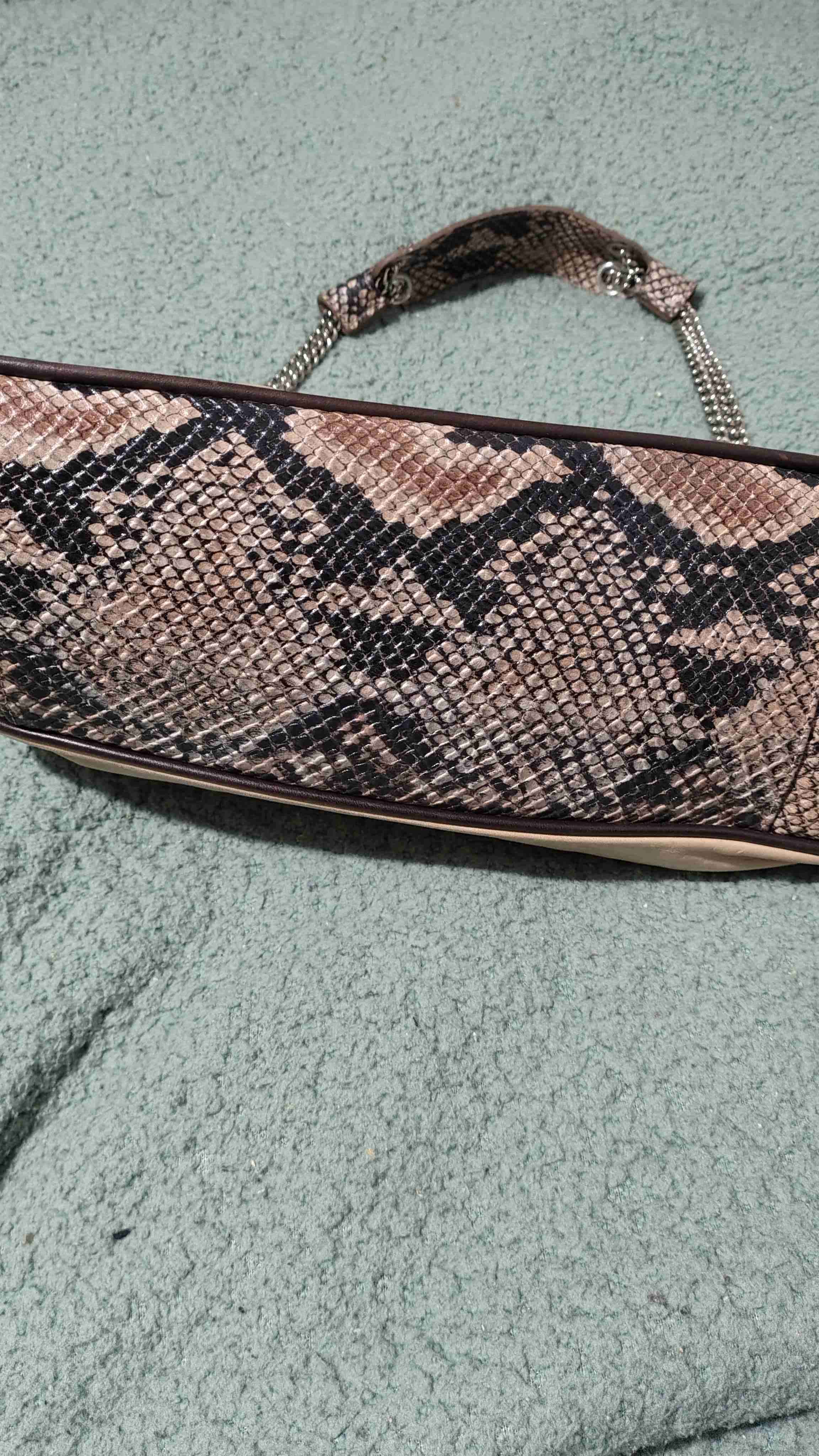 Cartera beige de cuero prüne - miniatura 3
