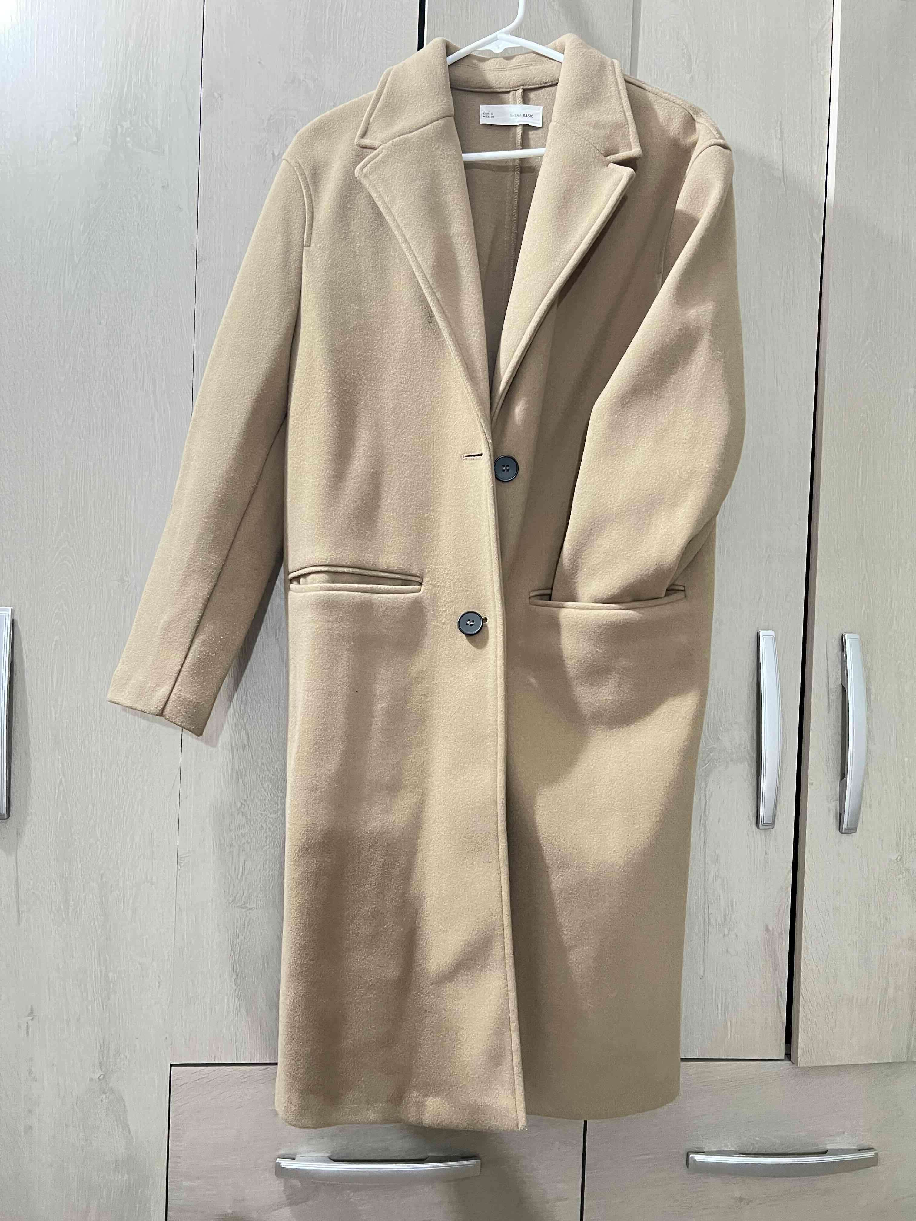 Abrigo largo beige mujer Esfera talla S