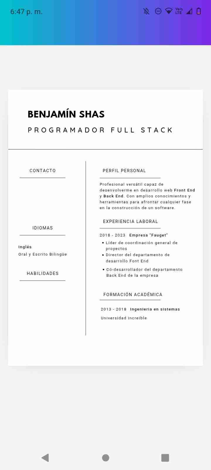 Creación de currículum vitae personalizados - miniatura 2