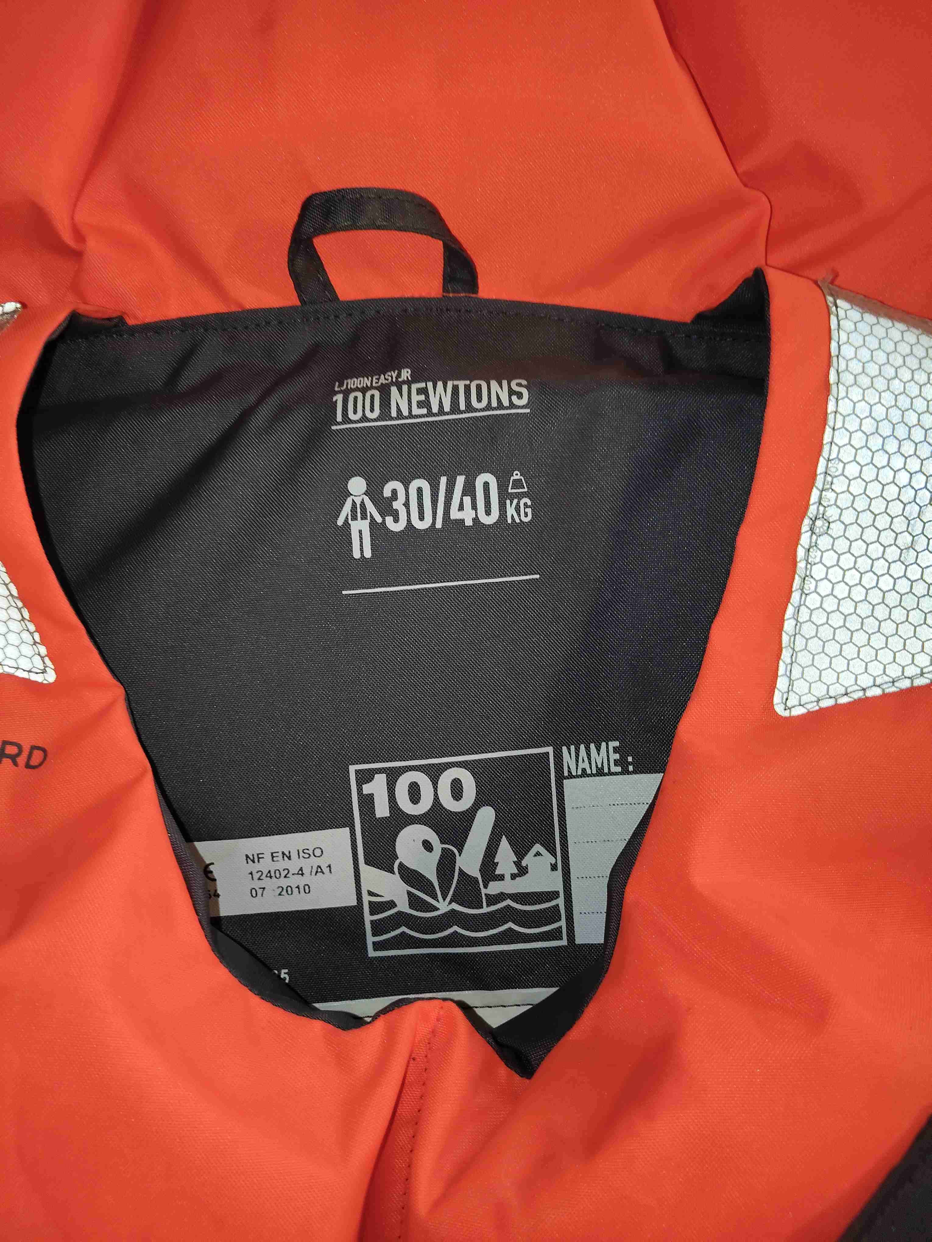 Chaleco salvavidas 100 Newtons