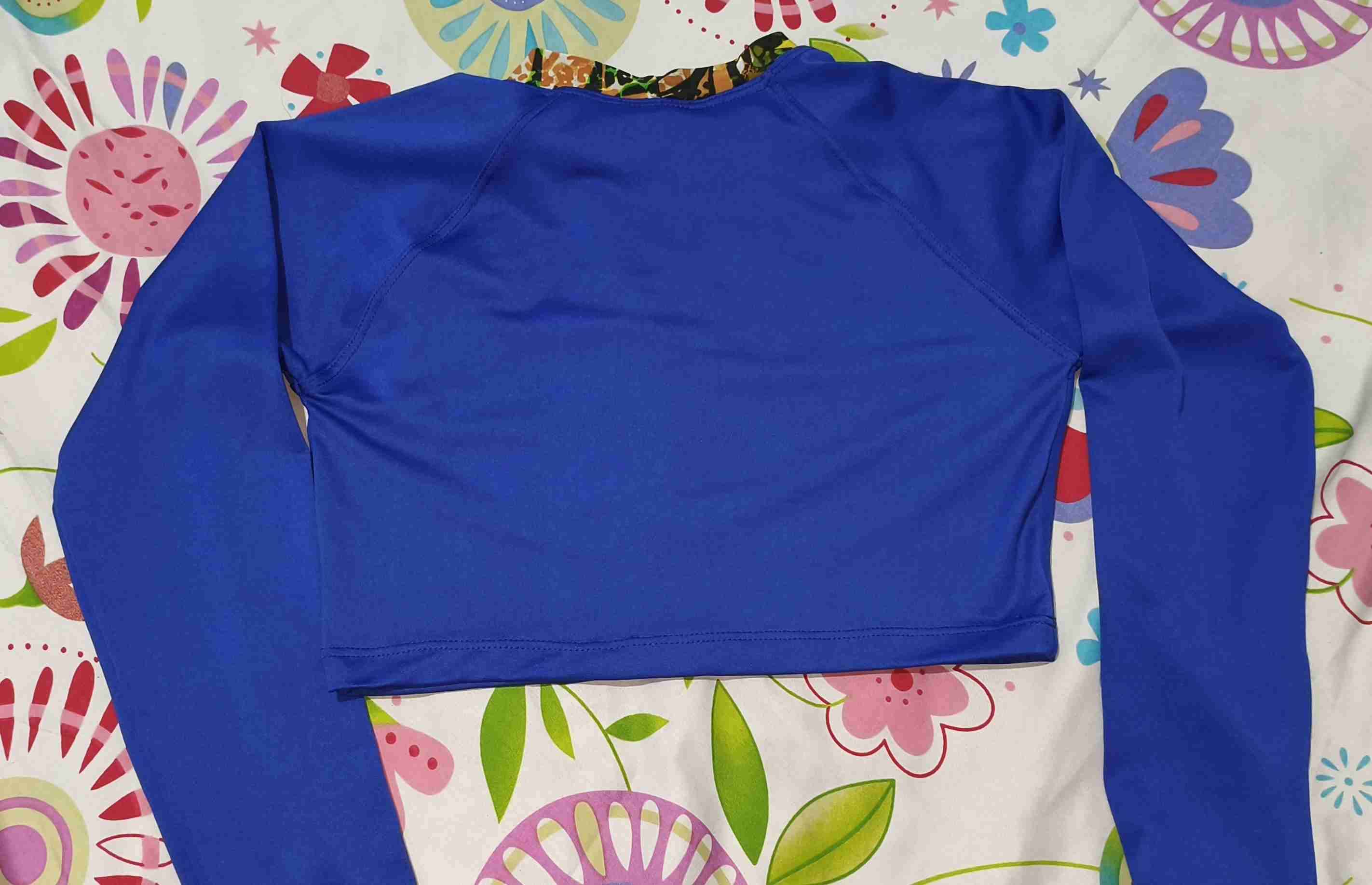 Polera manga larga azul corta - miniatura 2