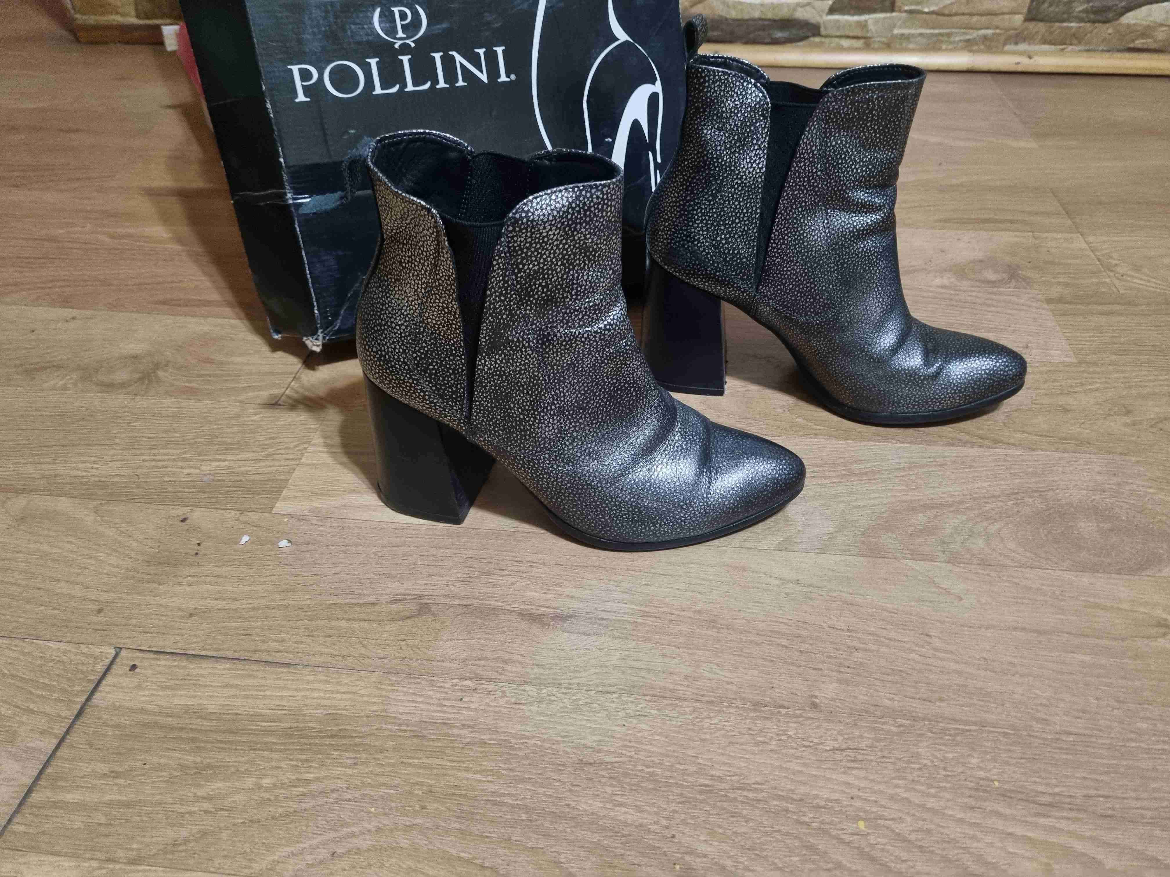 Botines Pollini plateados - miniatura 2
