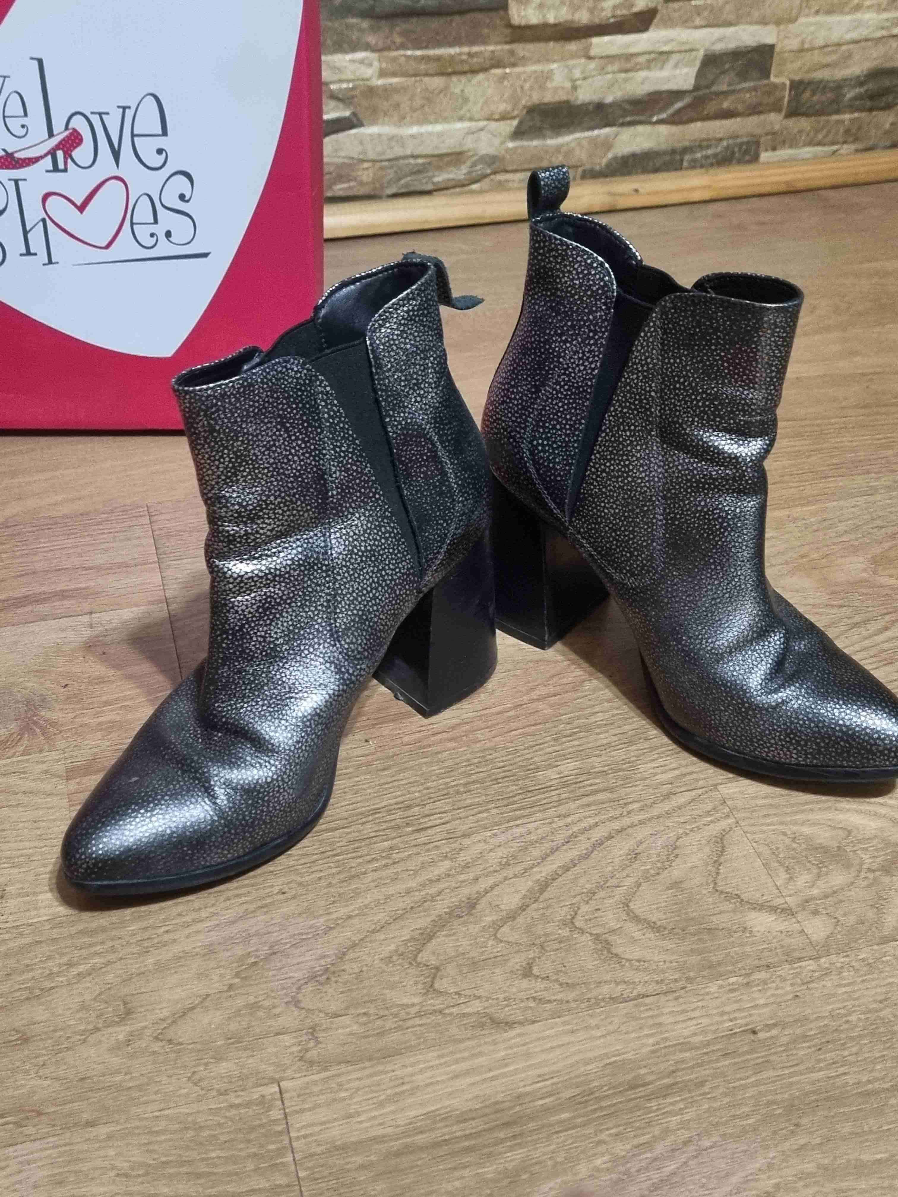 Botines Pollini plateados - miniatura 4