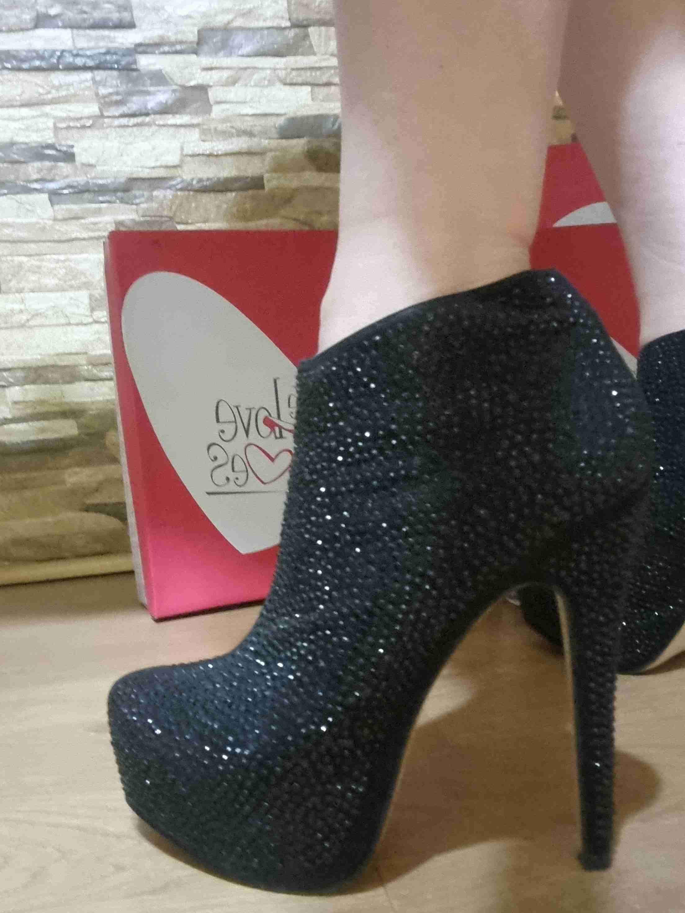 Botines negros con brillos - miniatura 3