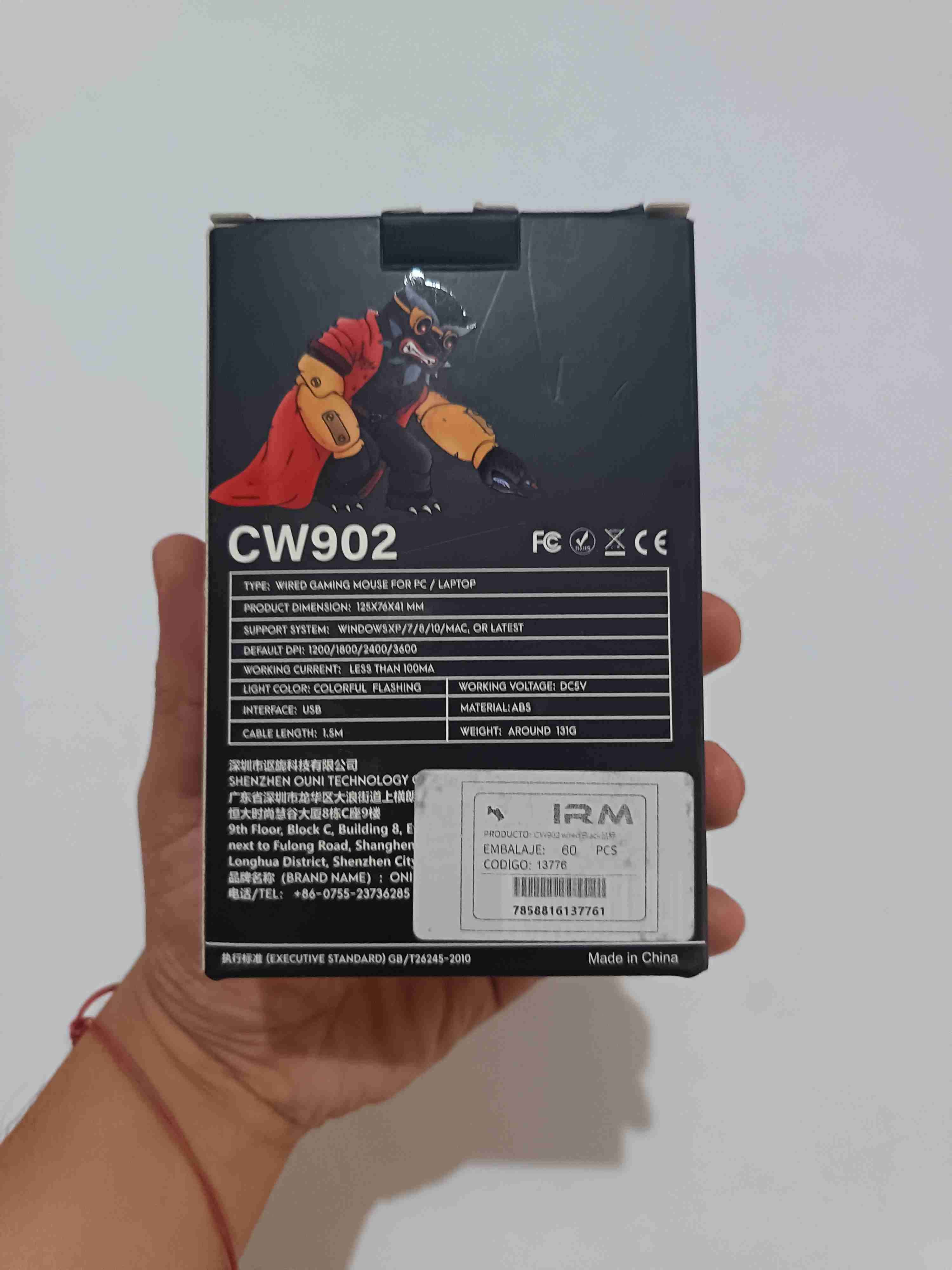 Mouse gamer con iluminación LED - miniatura 5