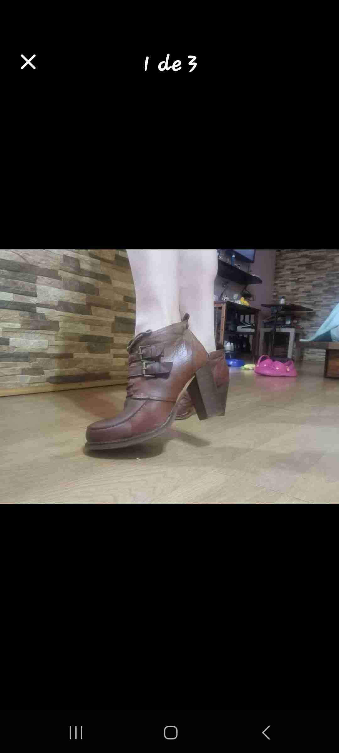 Botines marrones de cuero. Pollini - miniatura 3