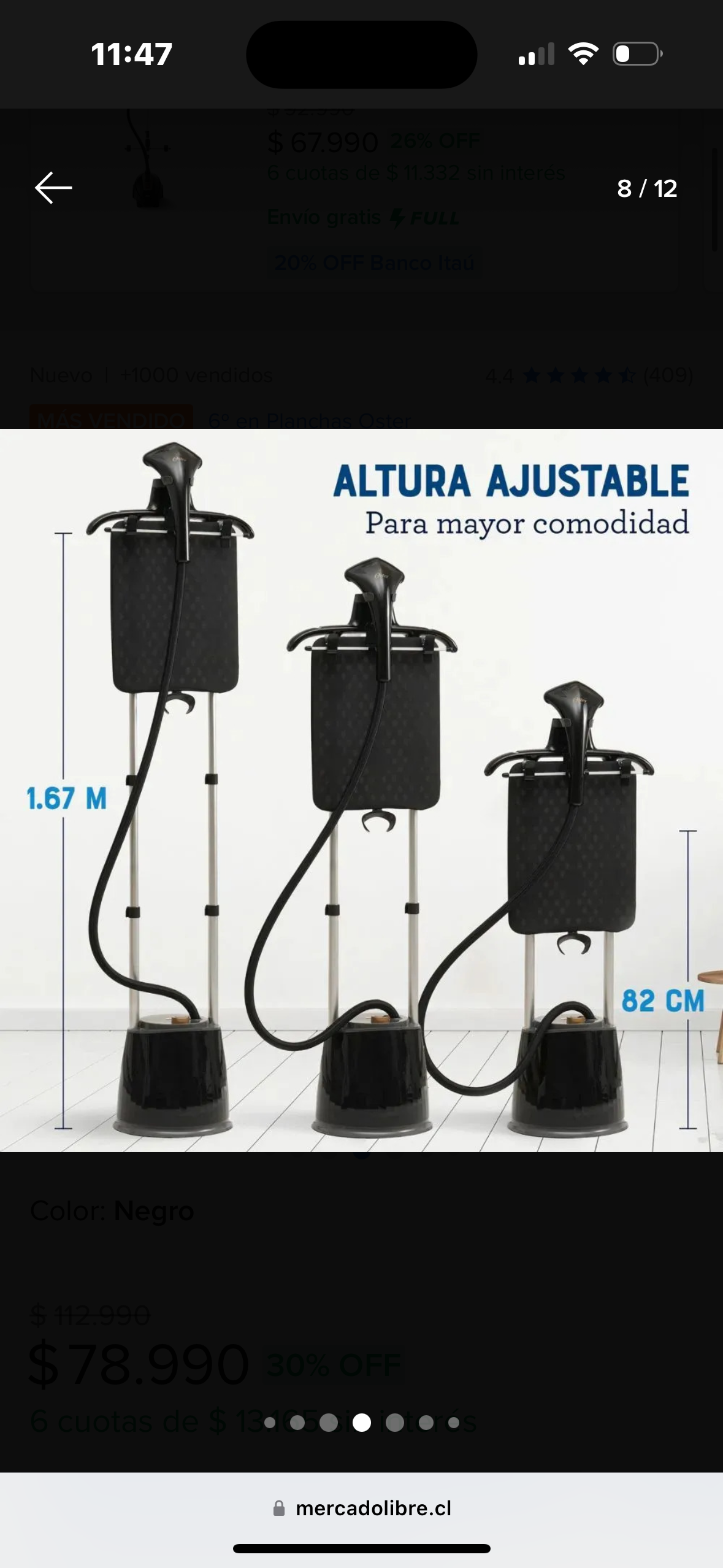 Plancha vertical a vapor 1600W - miniatura 3