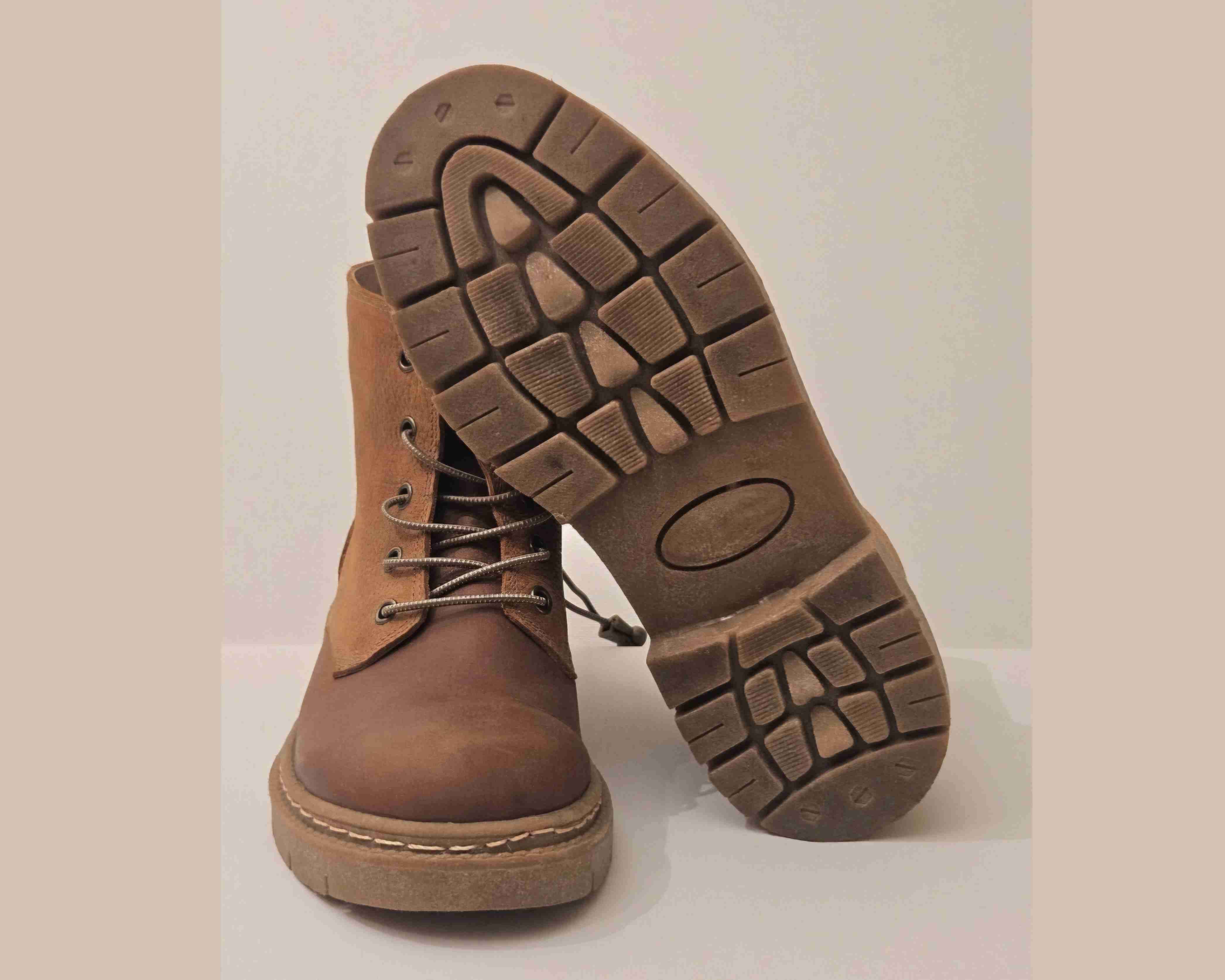 Botín de cuero café rústico - miniatura 2