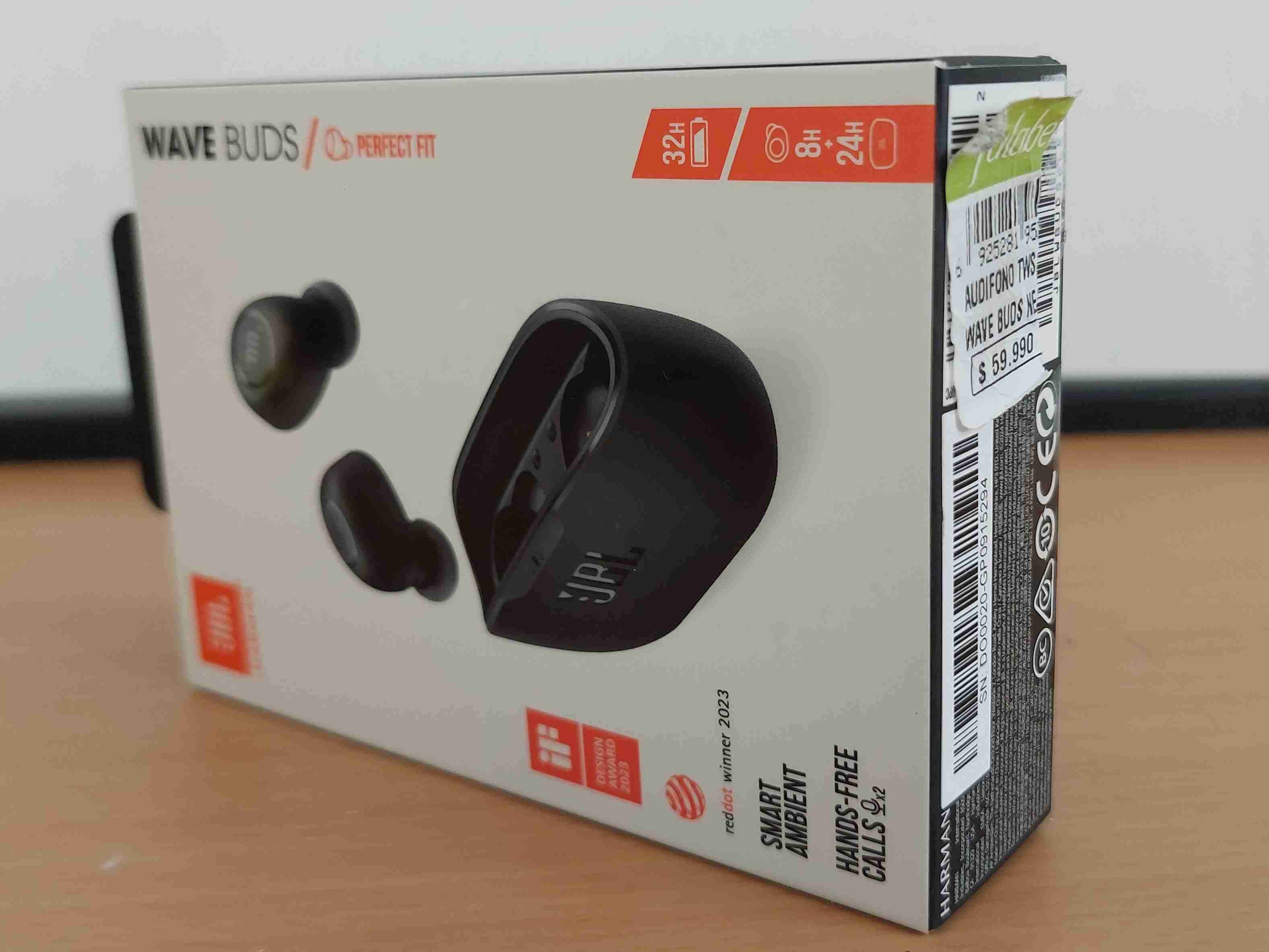 Audífonos TWS Wave Buds negros