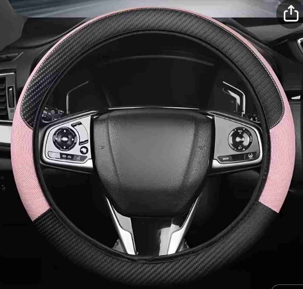 Cubierta de volante rosa y negro