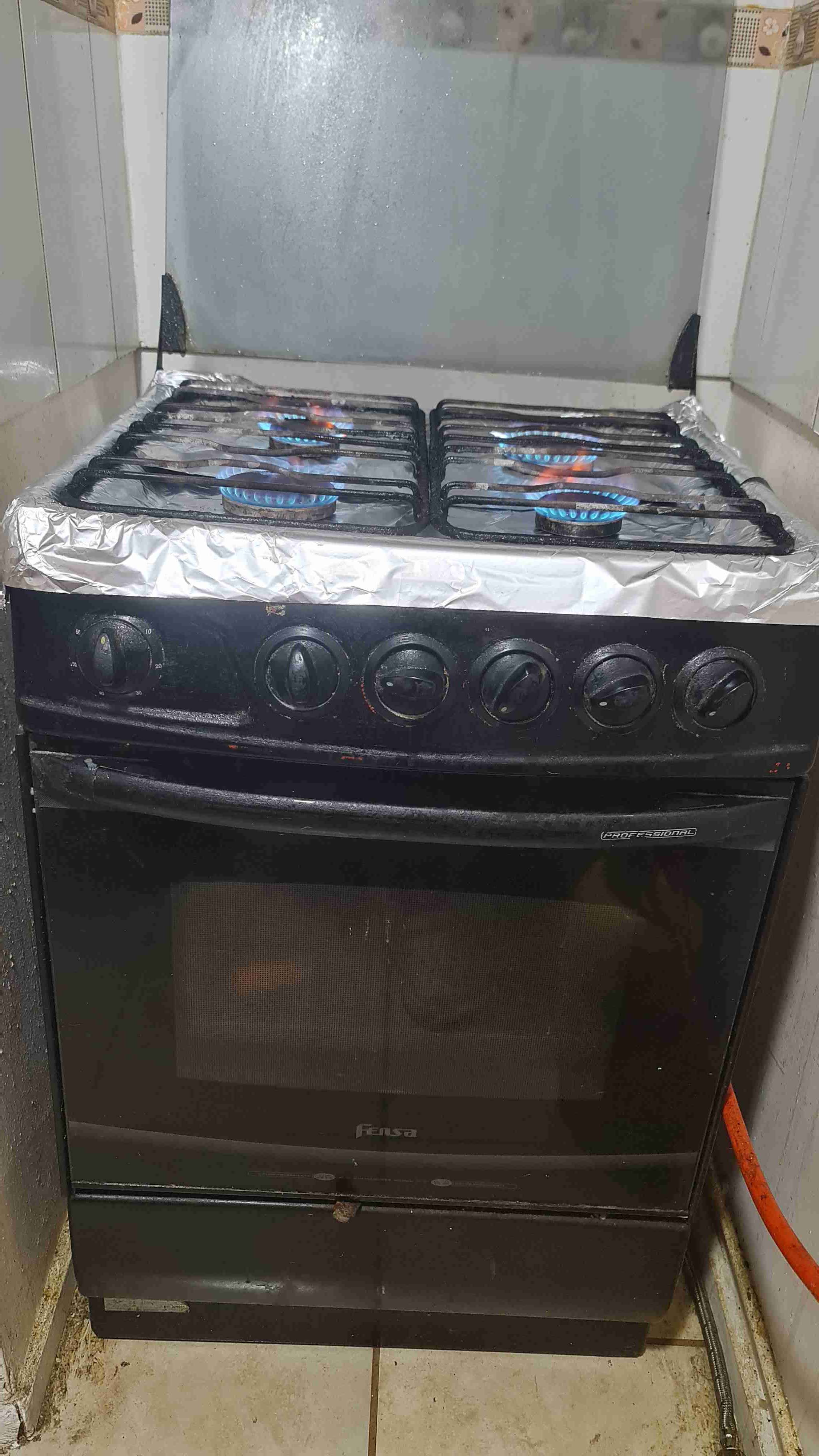 Cocina a gas Fensa negra