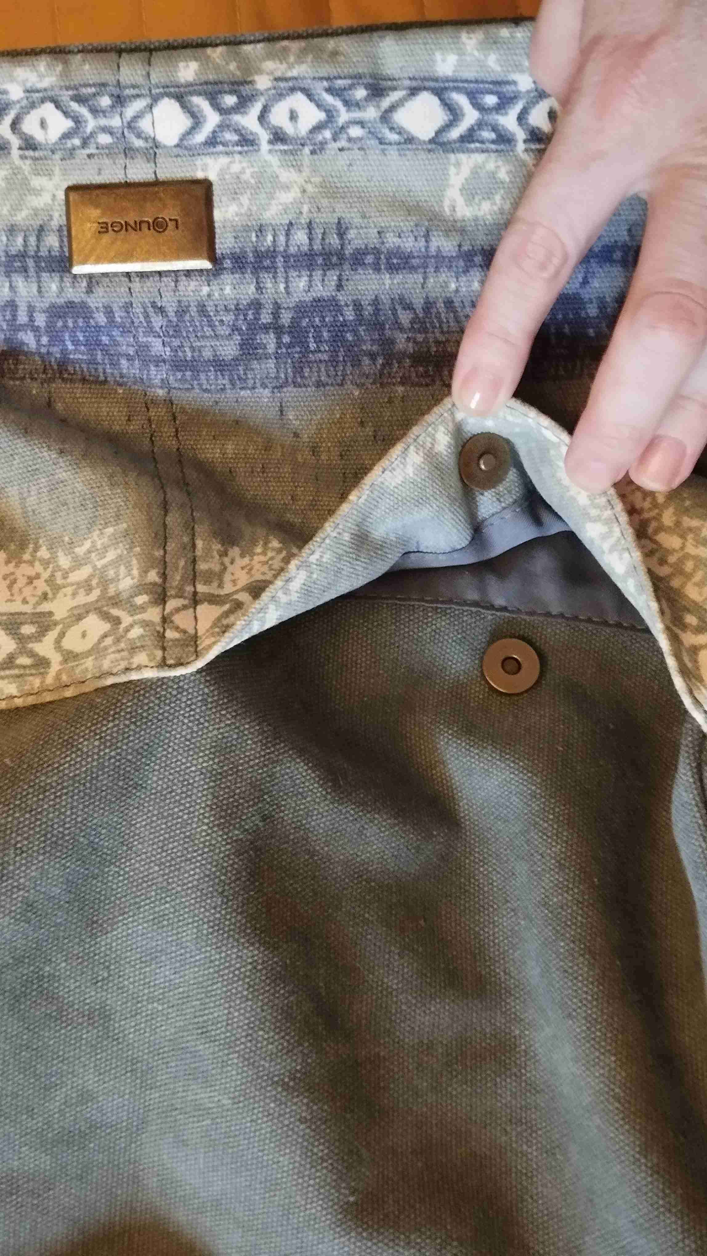 Bolso estampado azul y gris - miniatura 3