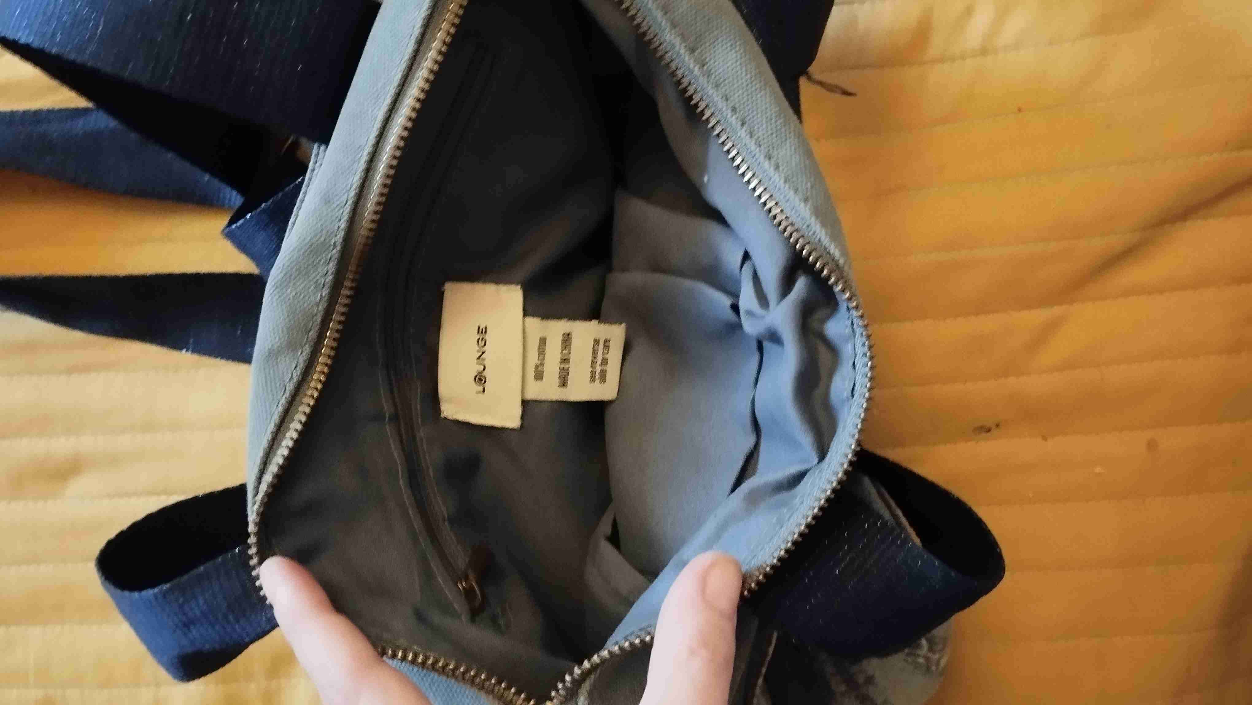 Bolso estampado azul y gris - miniatura 4