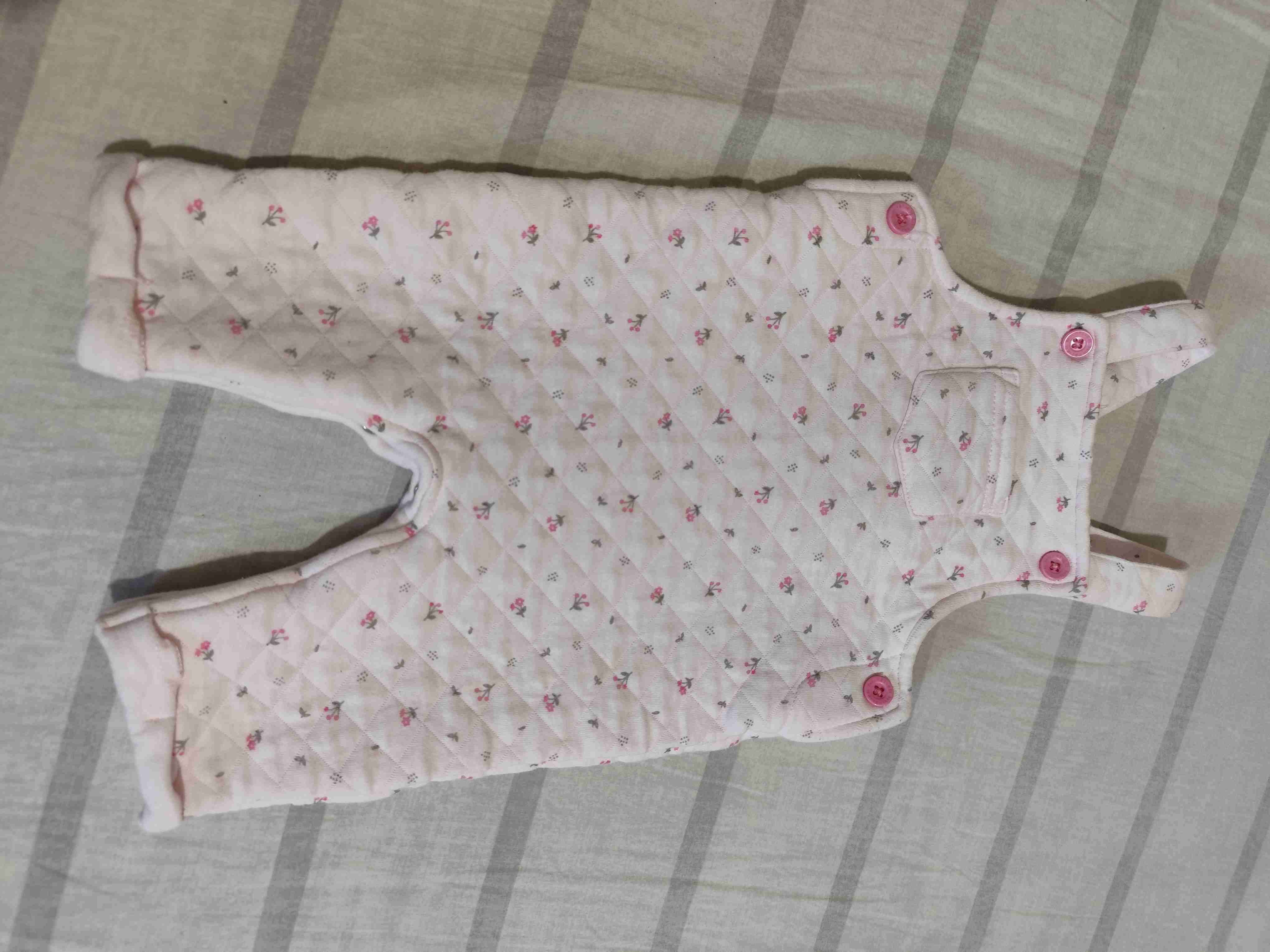 Enterito acolchado bebé rosado