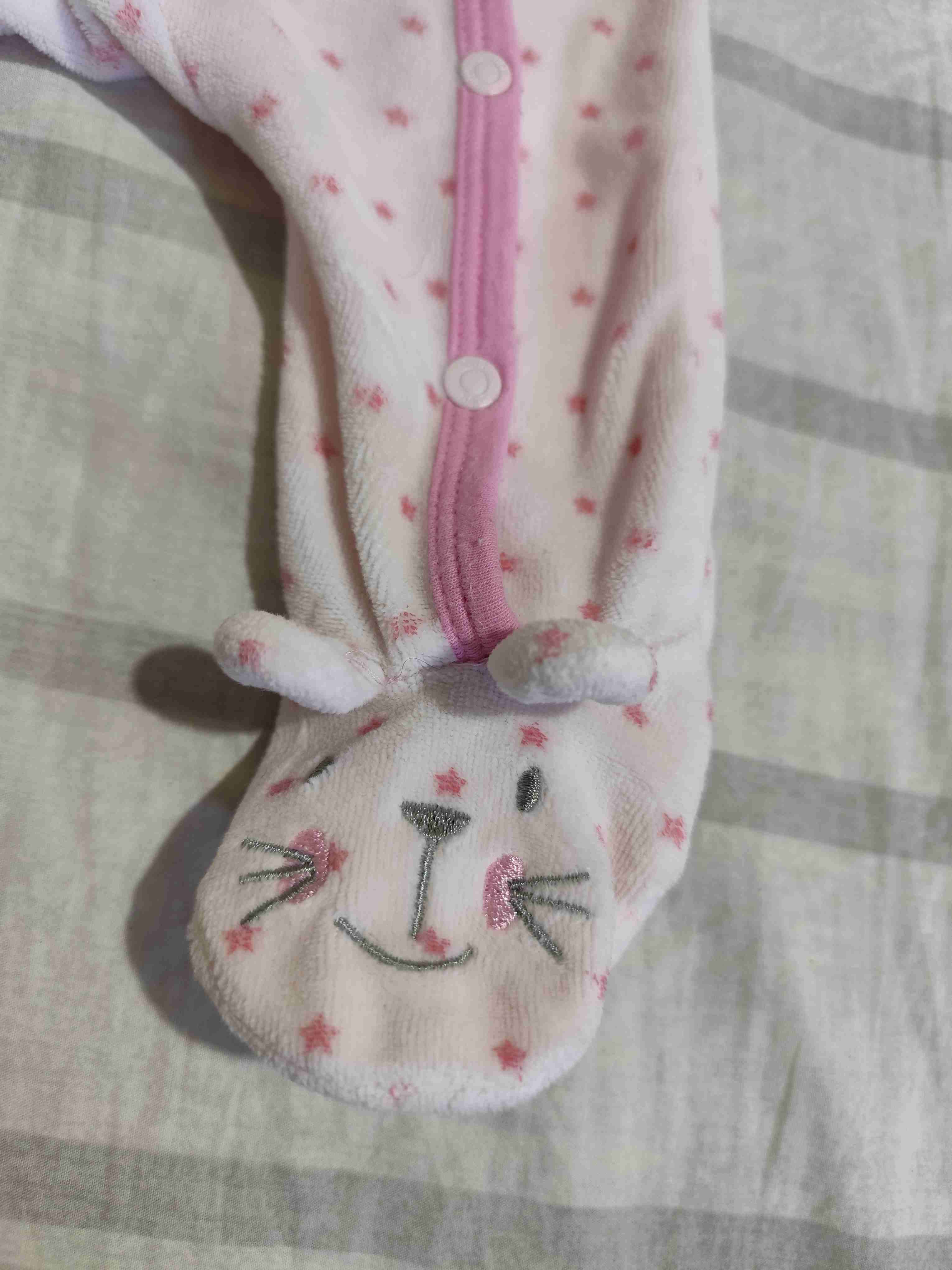 Pijama de bebé rosado con estrellas - miniatura 2