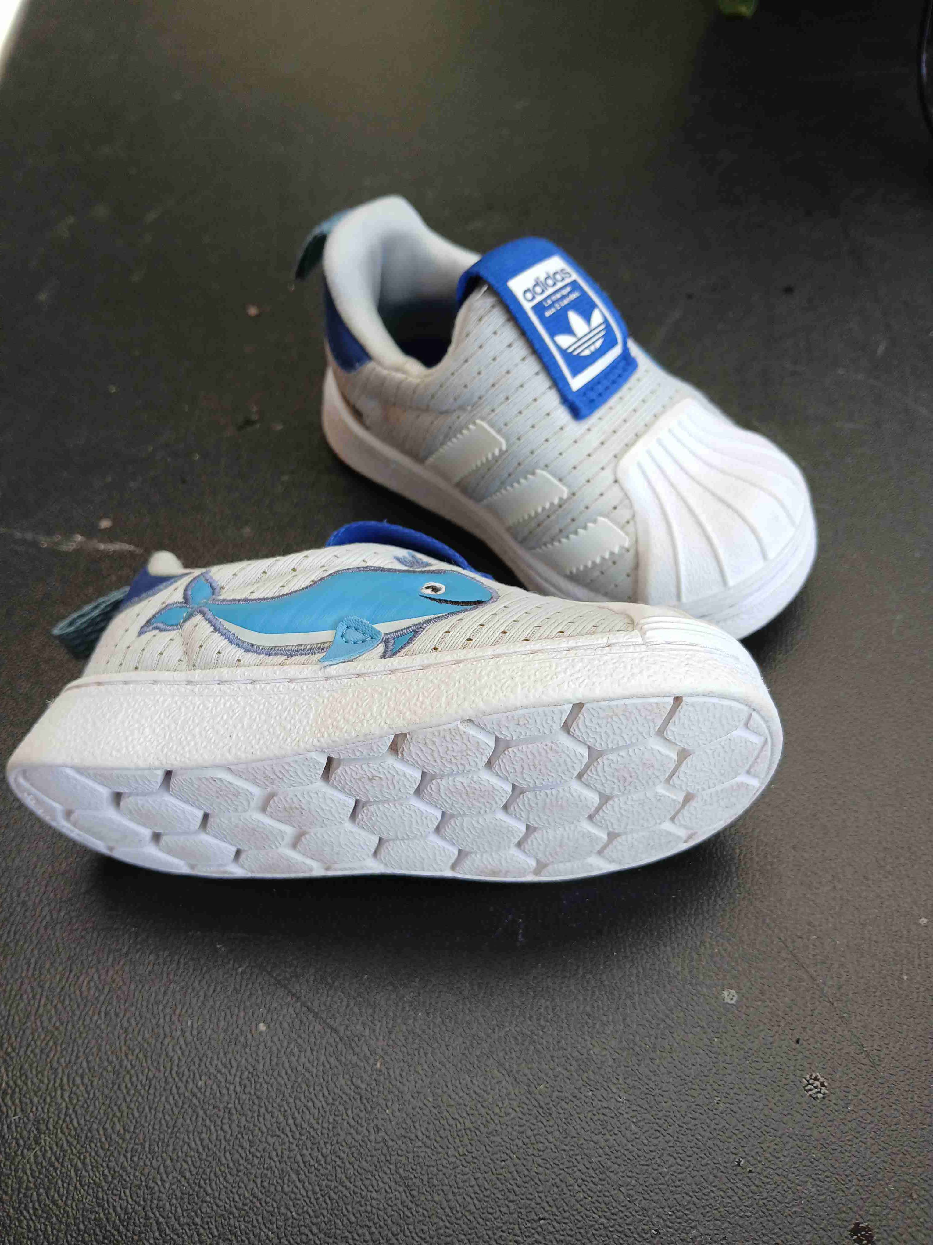 Zapatillas infantiles Adidas blancas - miniatura 4