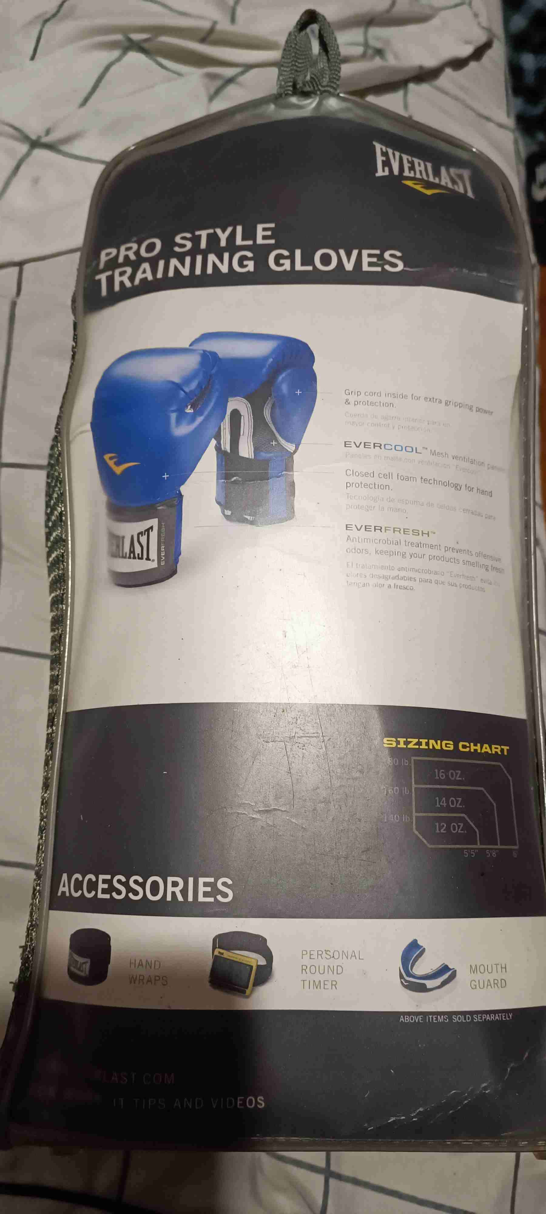 Guantes de entrenamiento Everlast azules