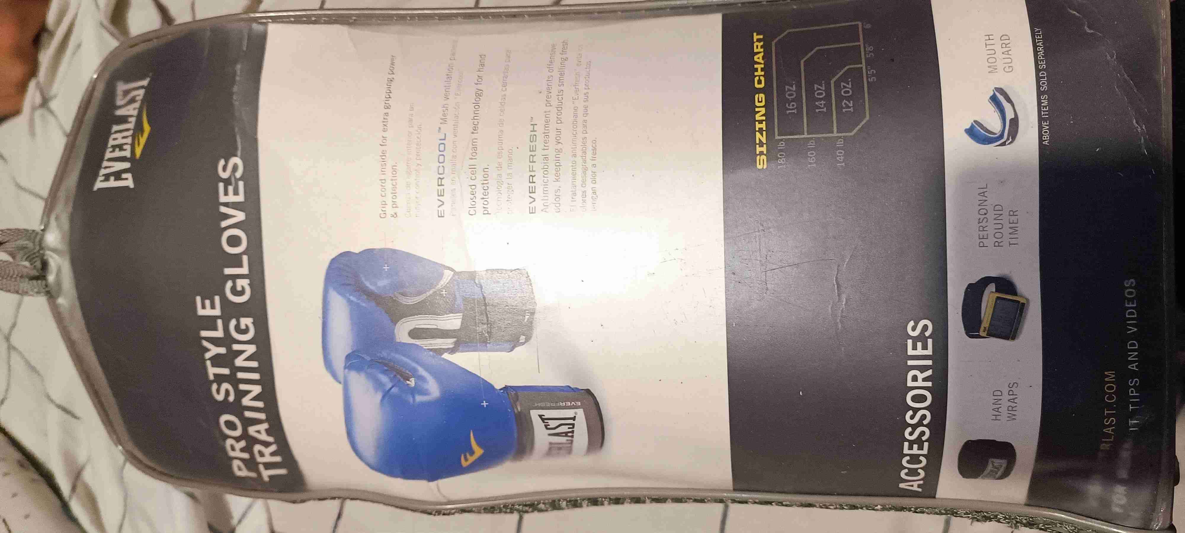Guantes de entrenamiento Everlast azules - miniatura 3