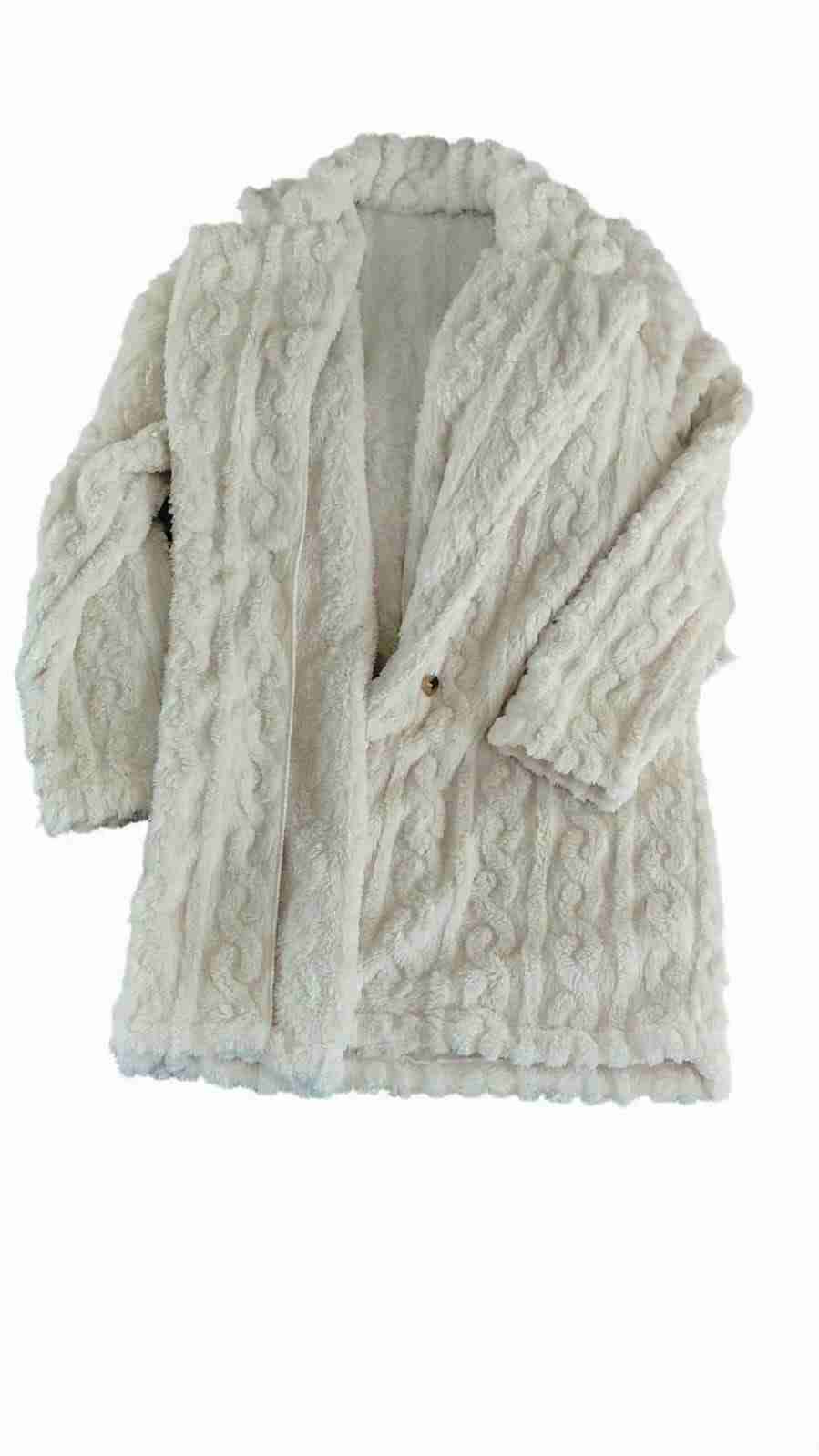 Abrigo de lana blanco largo - miniatura 2