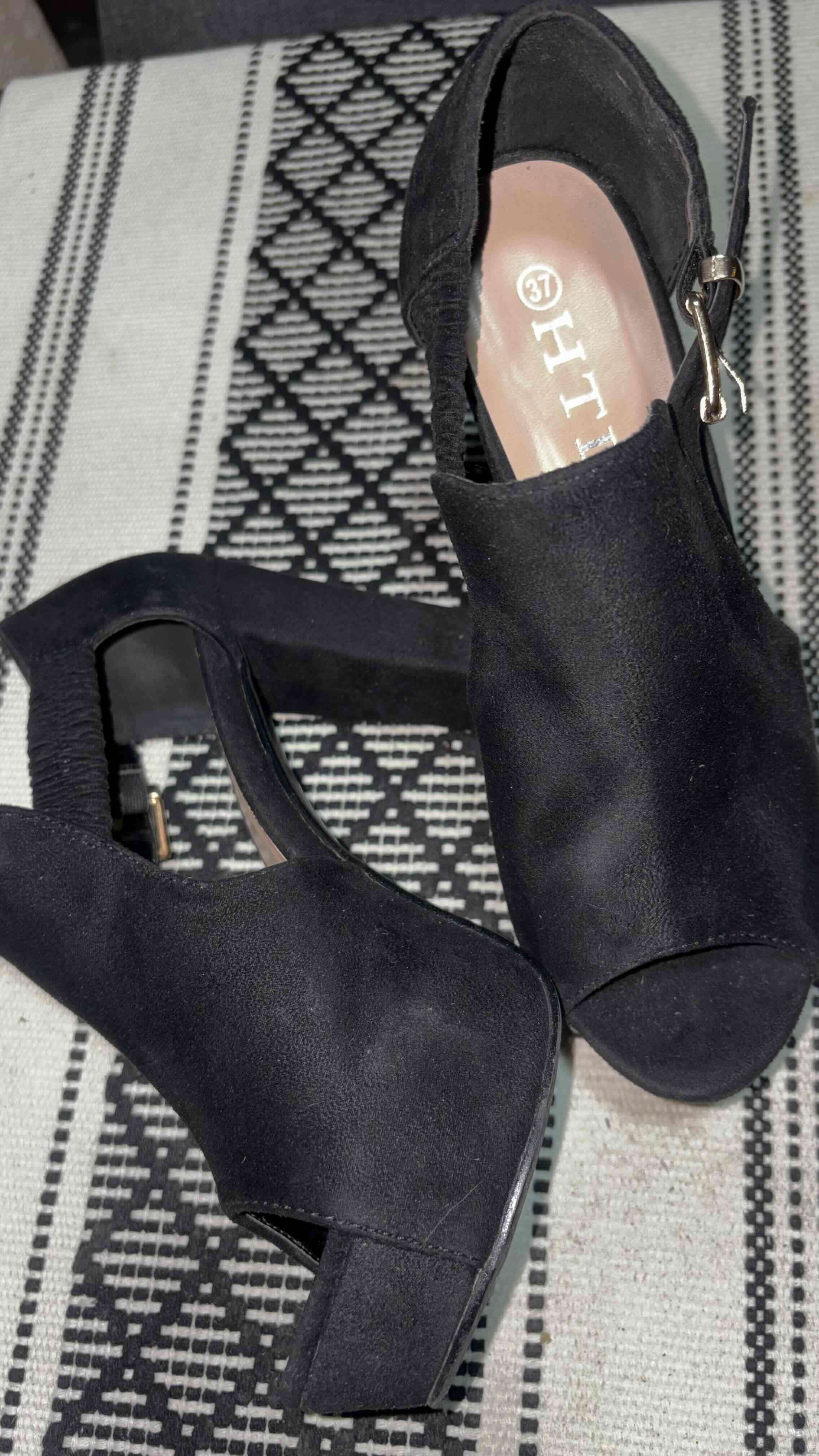 Sandalias Negras de Tacón