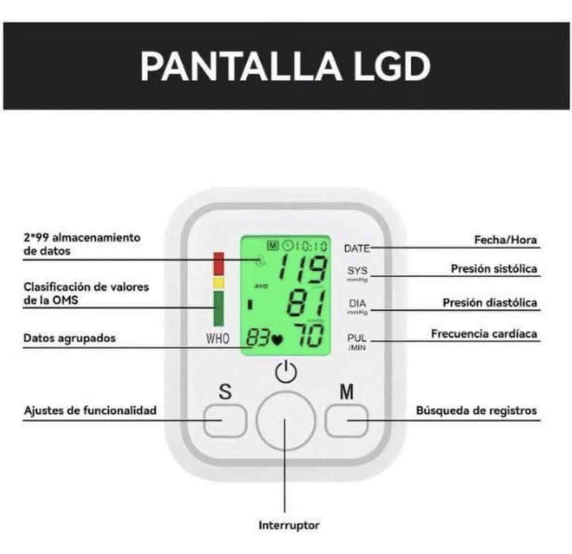 Monitor de presión arterial digital - miniatura 2