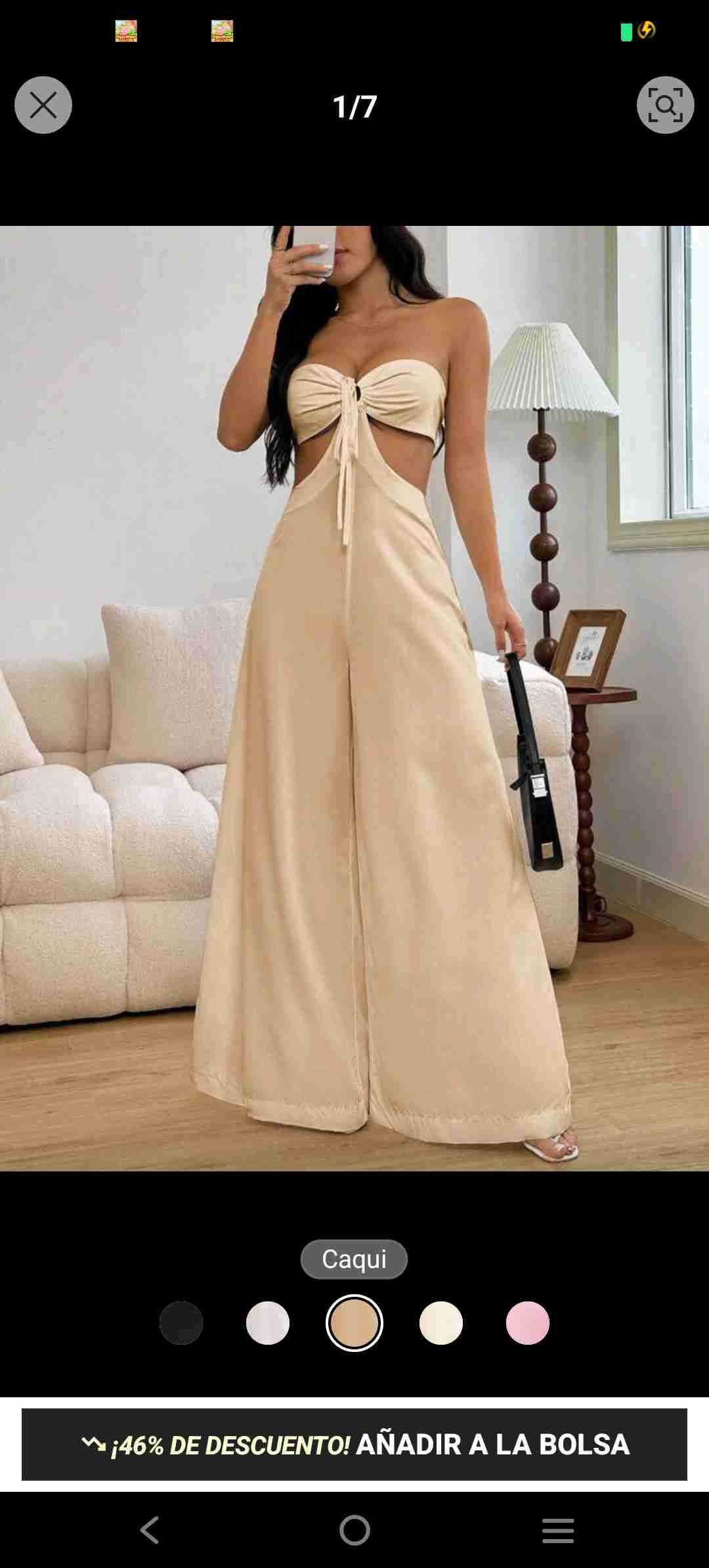 Enterito beige con aberturas