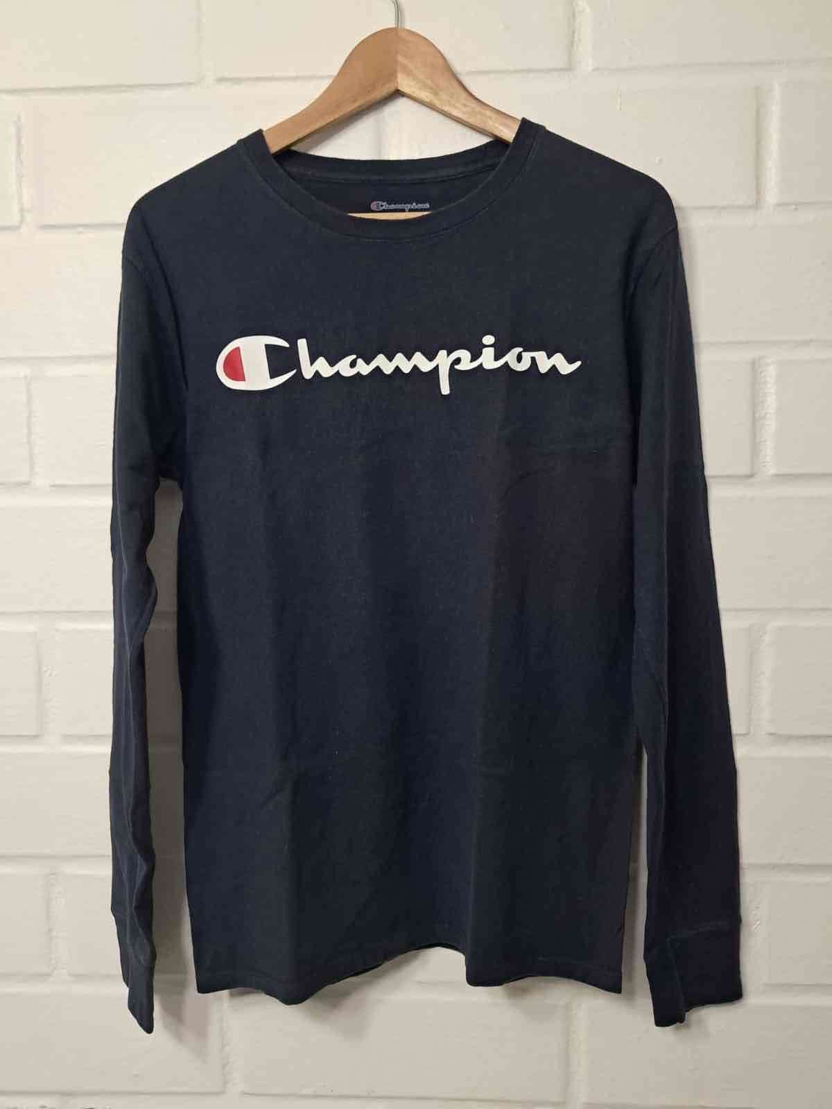 Polera negra Champion manga larga - miniatura 2