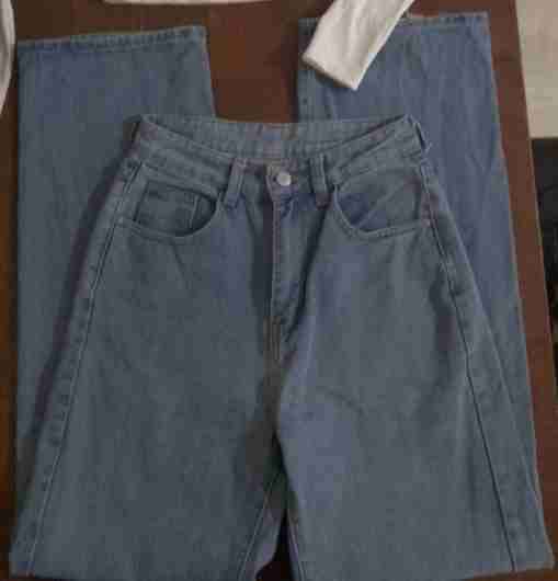 Jeans celestes de cintura alta - miniatura 2