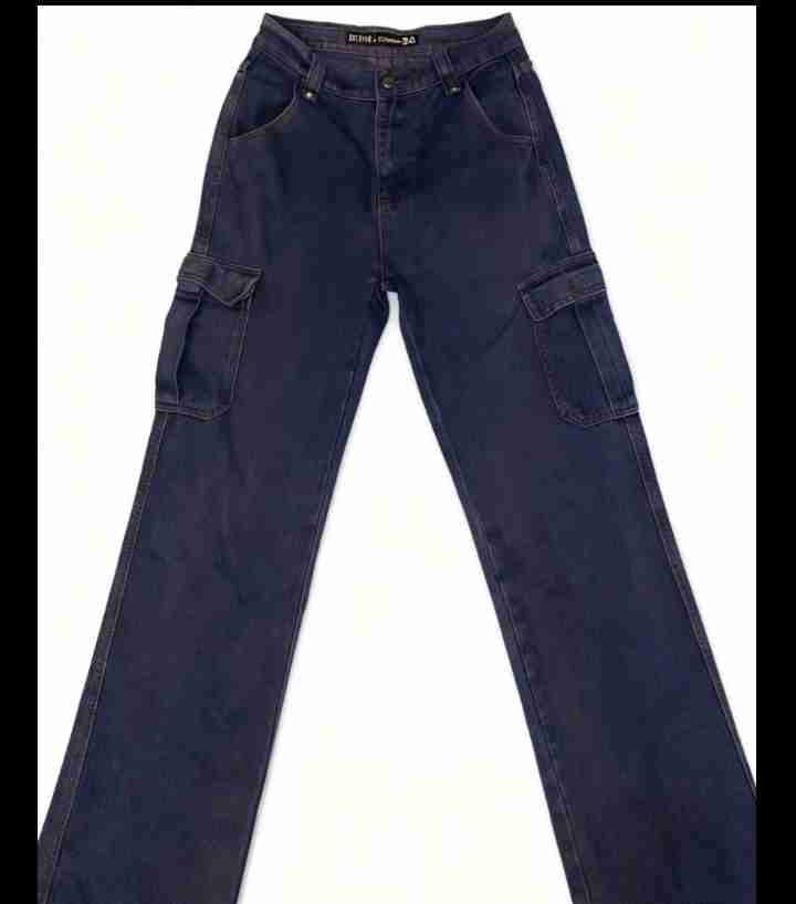 Pantalones cargo denim azul - miniatura 2