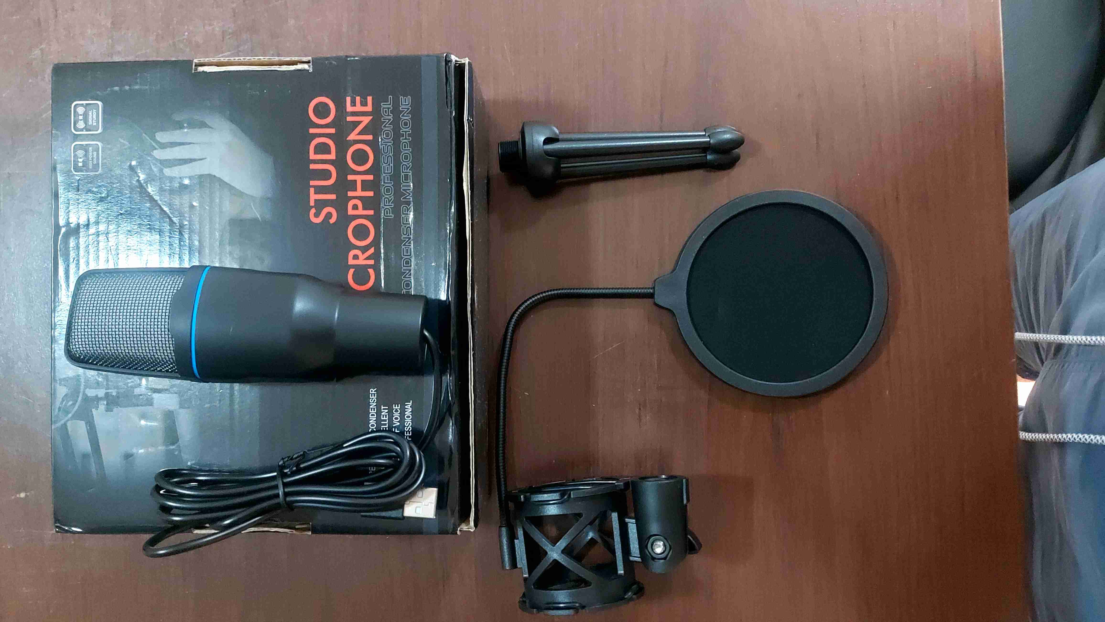 Micrófono con soporte y filtro - miniatura 5