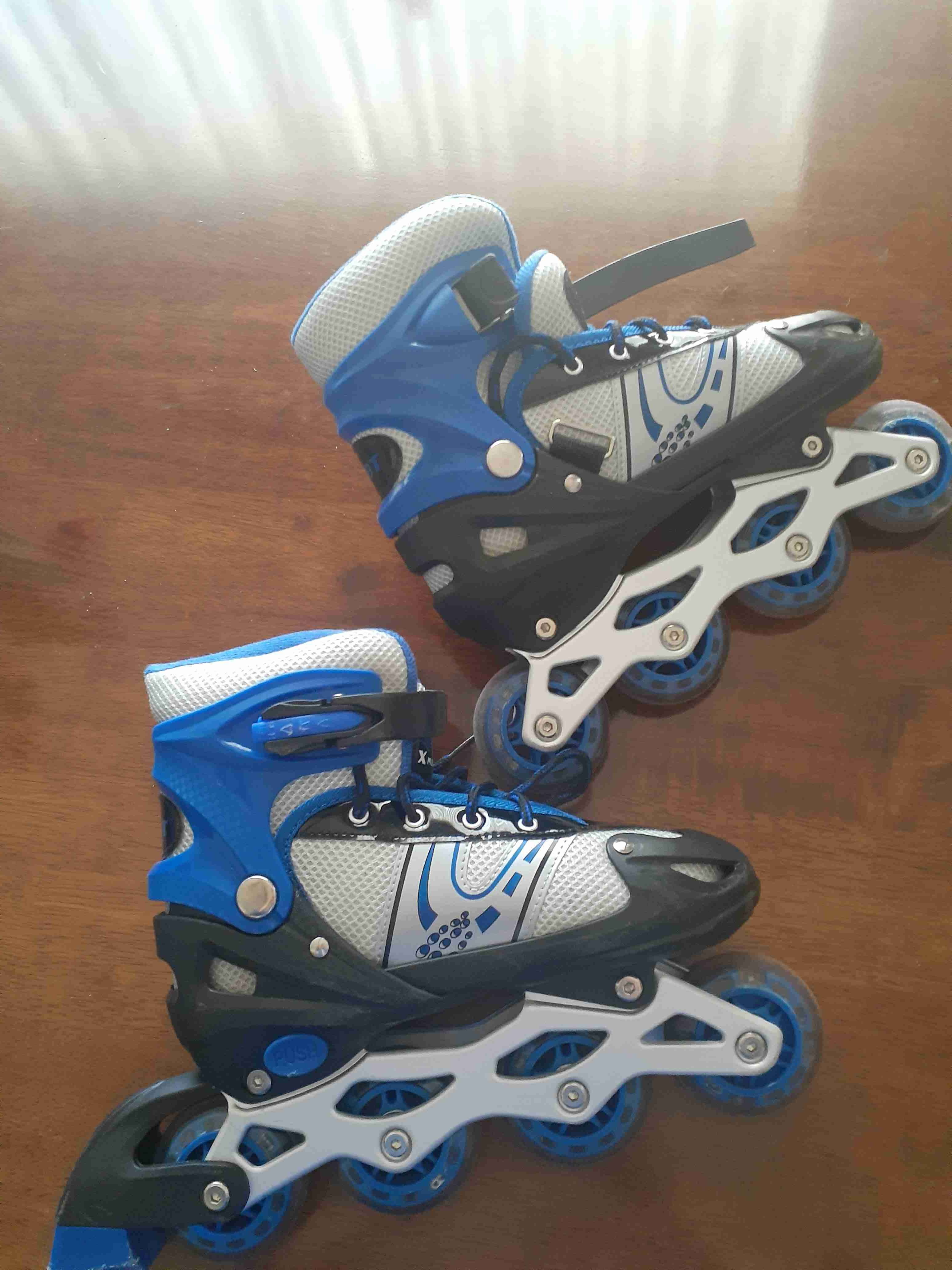 Patines en línea azul y gris nro.35