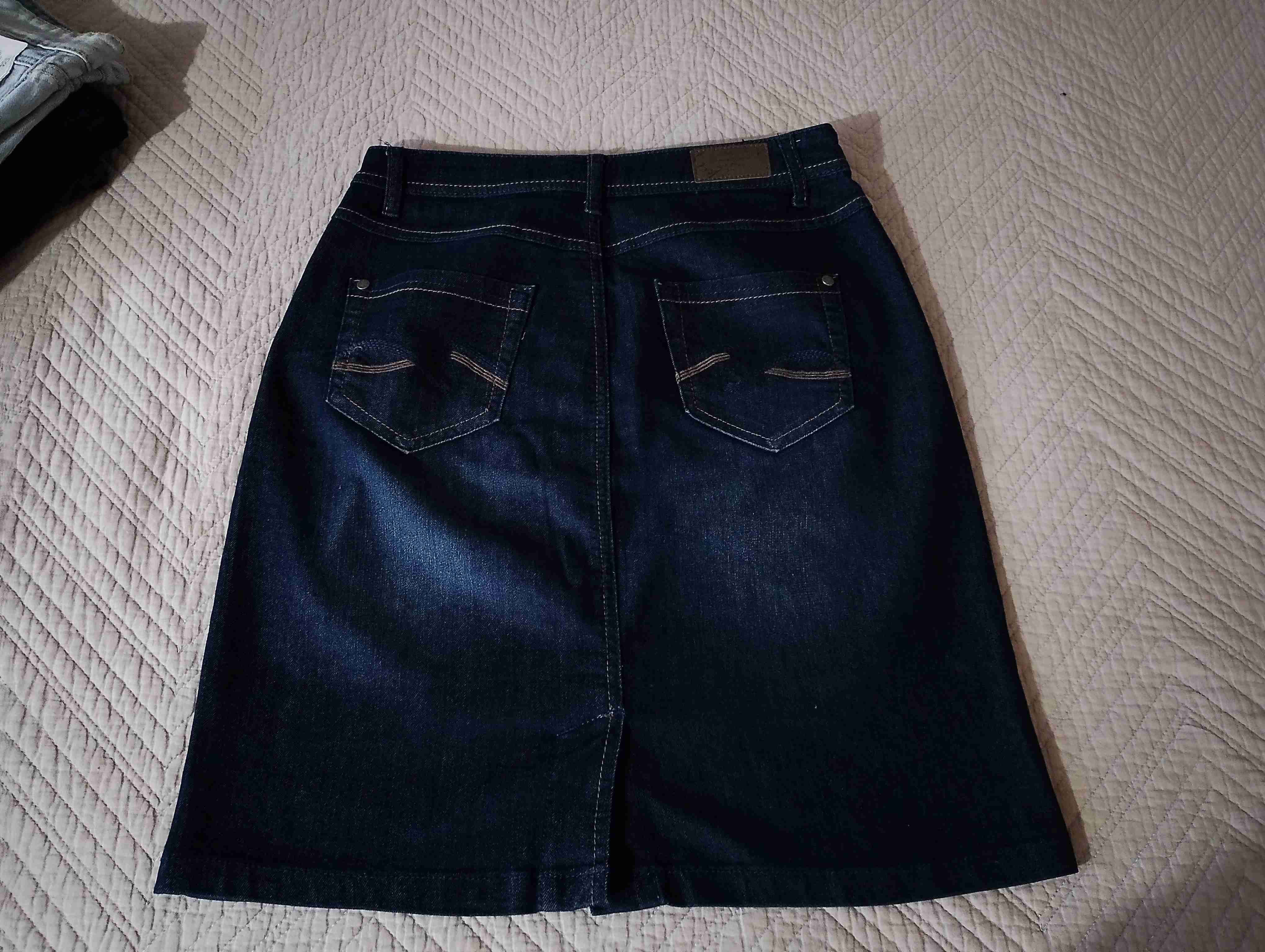 Falda denim azul oscura - miniatura 2